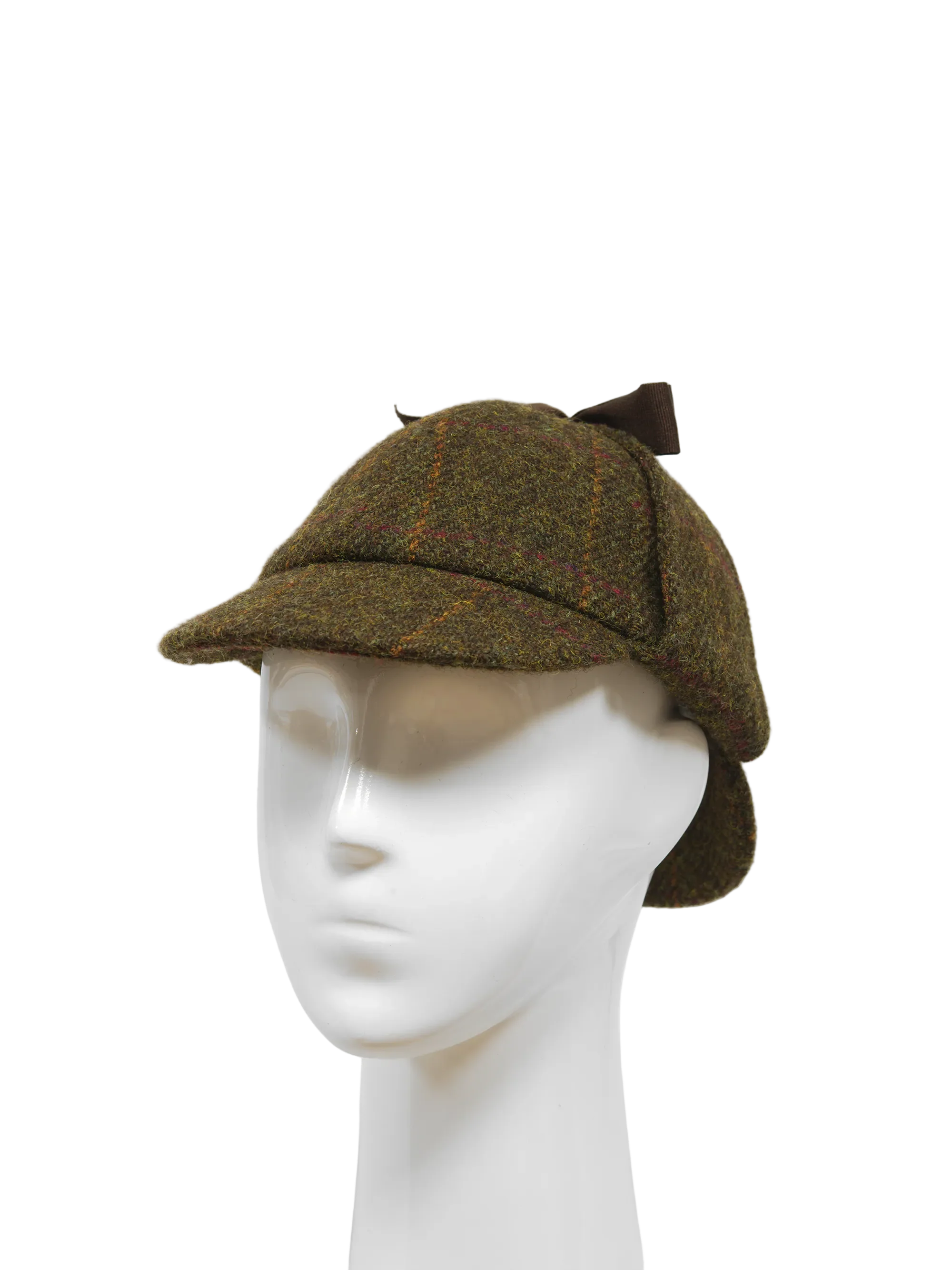 Deerstalker/Sherlock Hat - Moss Green Windowpane (FW2017) - Image 3