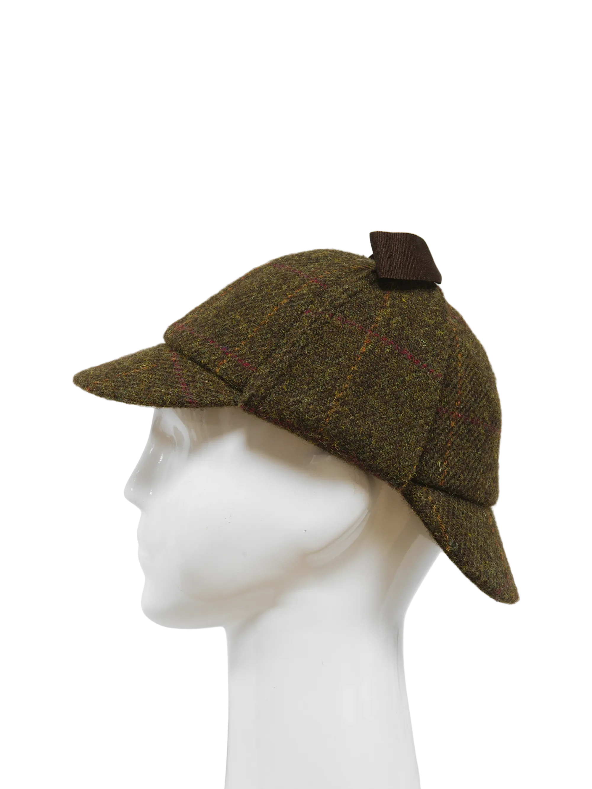 Deerstalker/Sherlock Hat - Moss Green Windowpane (FW2017) - Image 4