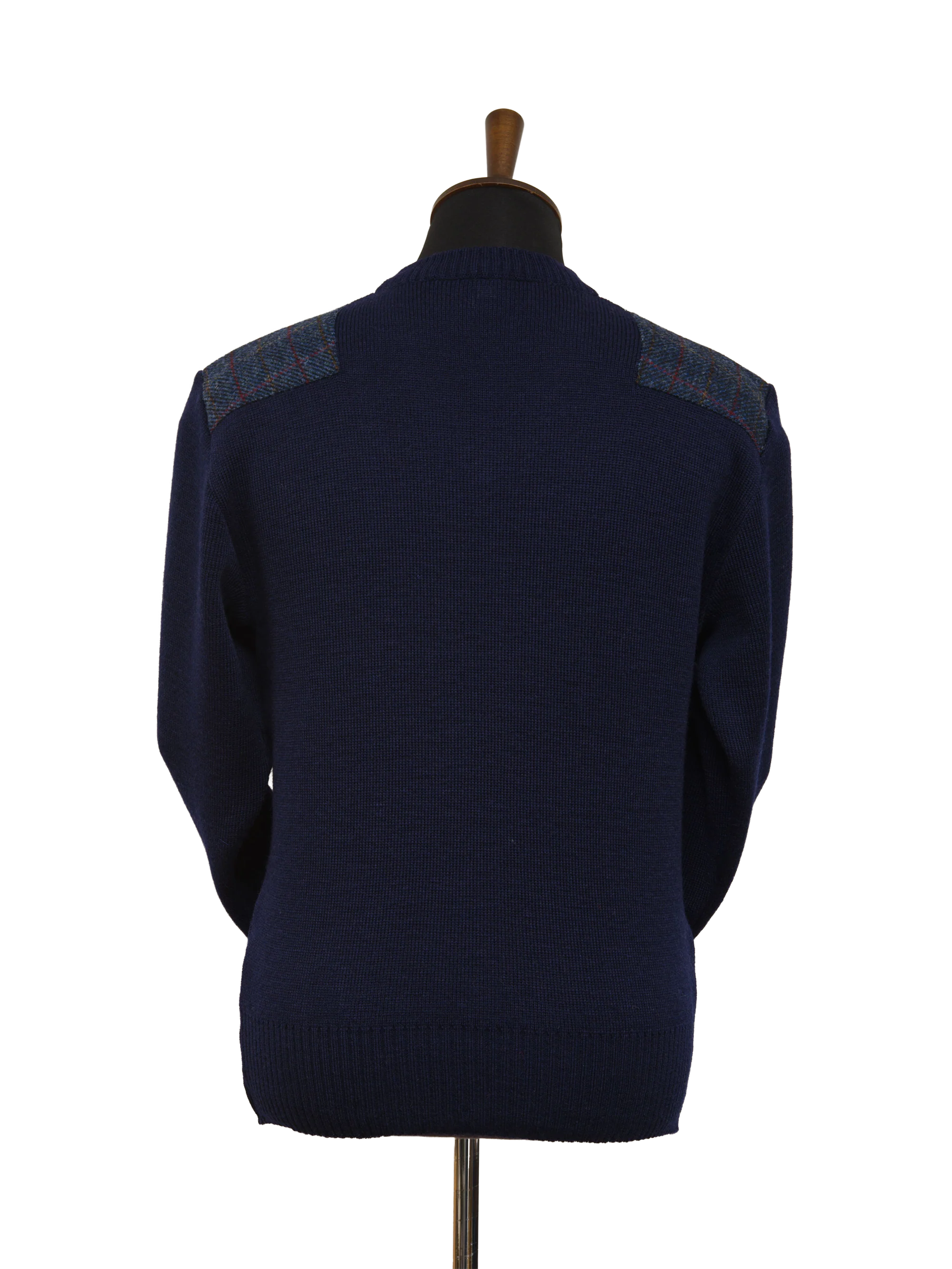 Drover V-Neck Jumper - Navy - Image 3