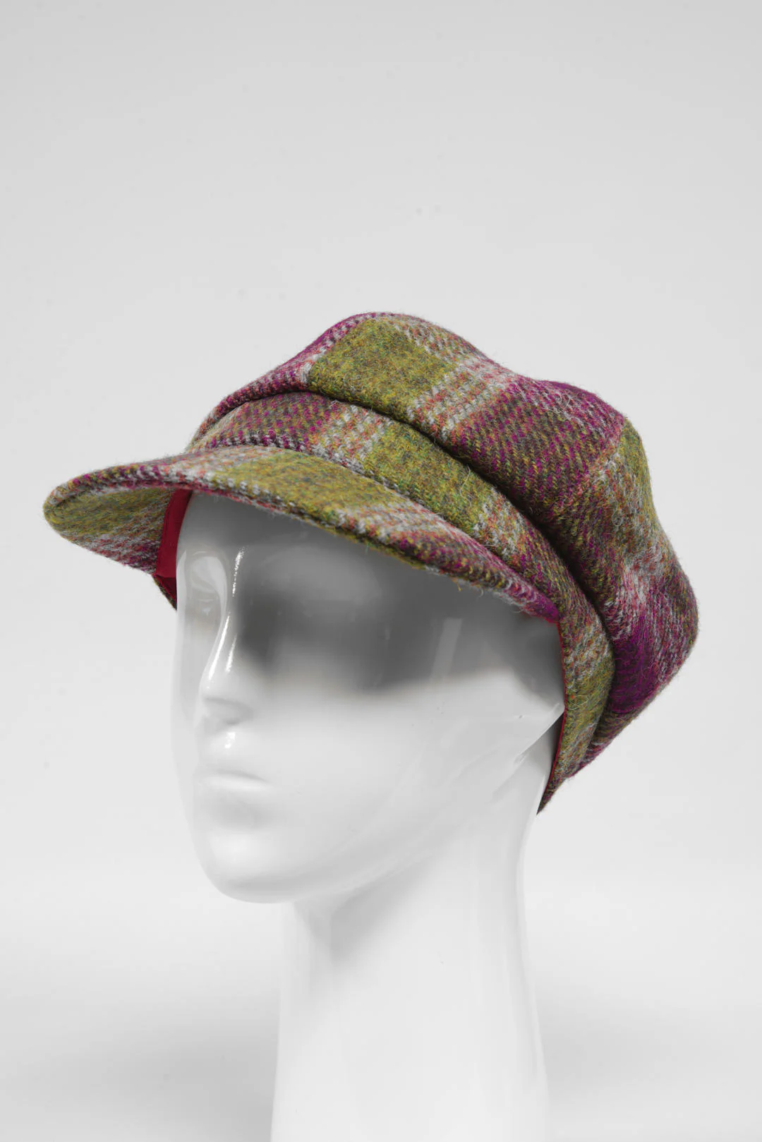 Harris Tweed Baker Boy Hat - Heather Check (GA) - Image 3