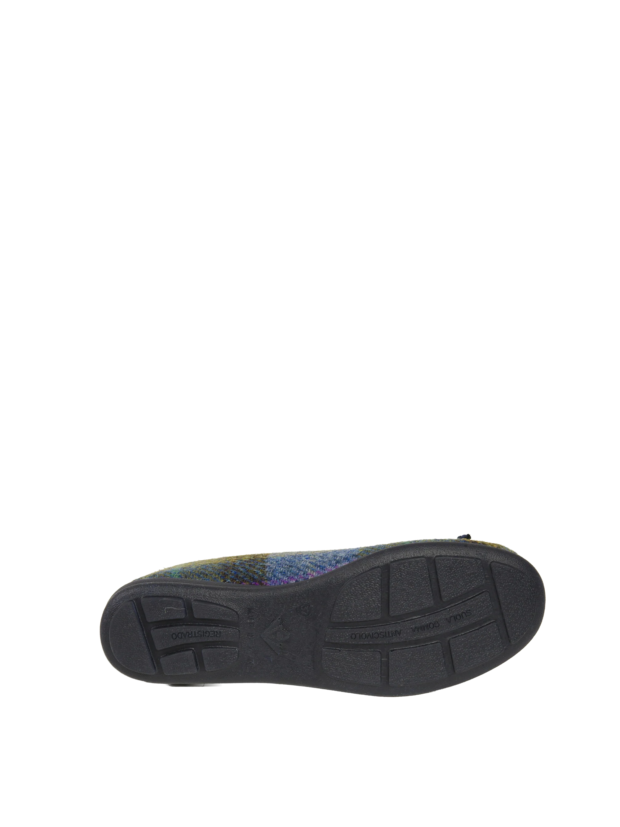 Harris Tweed Ballerina Pumps - Denim Sage - Image 3