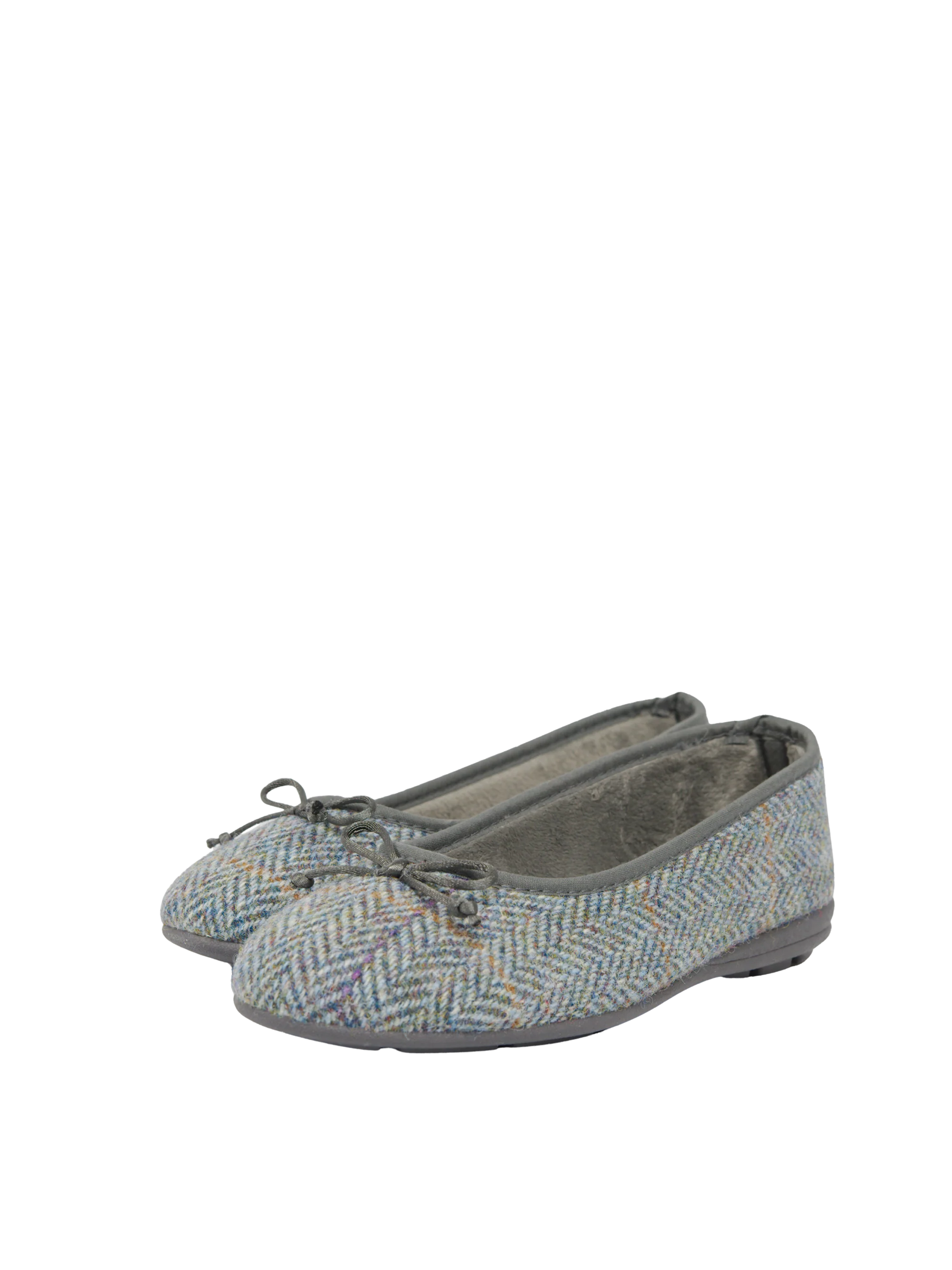Harris Tweed Ballerina Pumps - HB132 Opal