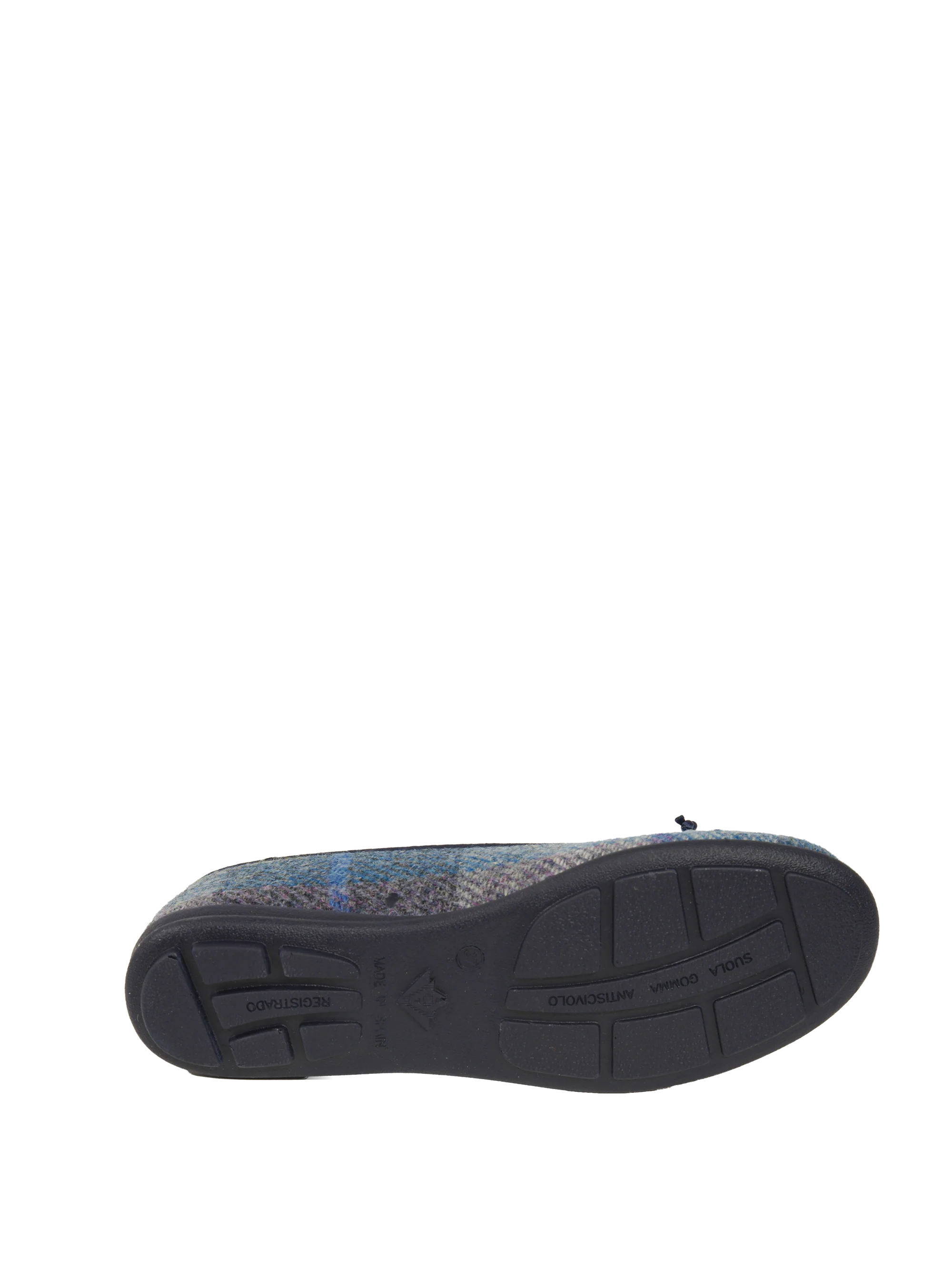 Harris Tweed Ballerina Pumps - Lavender Check - Image 3