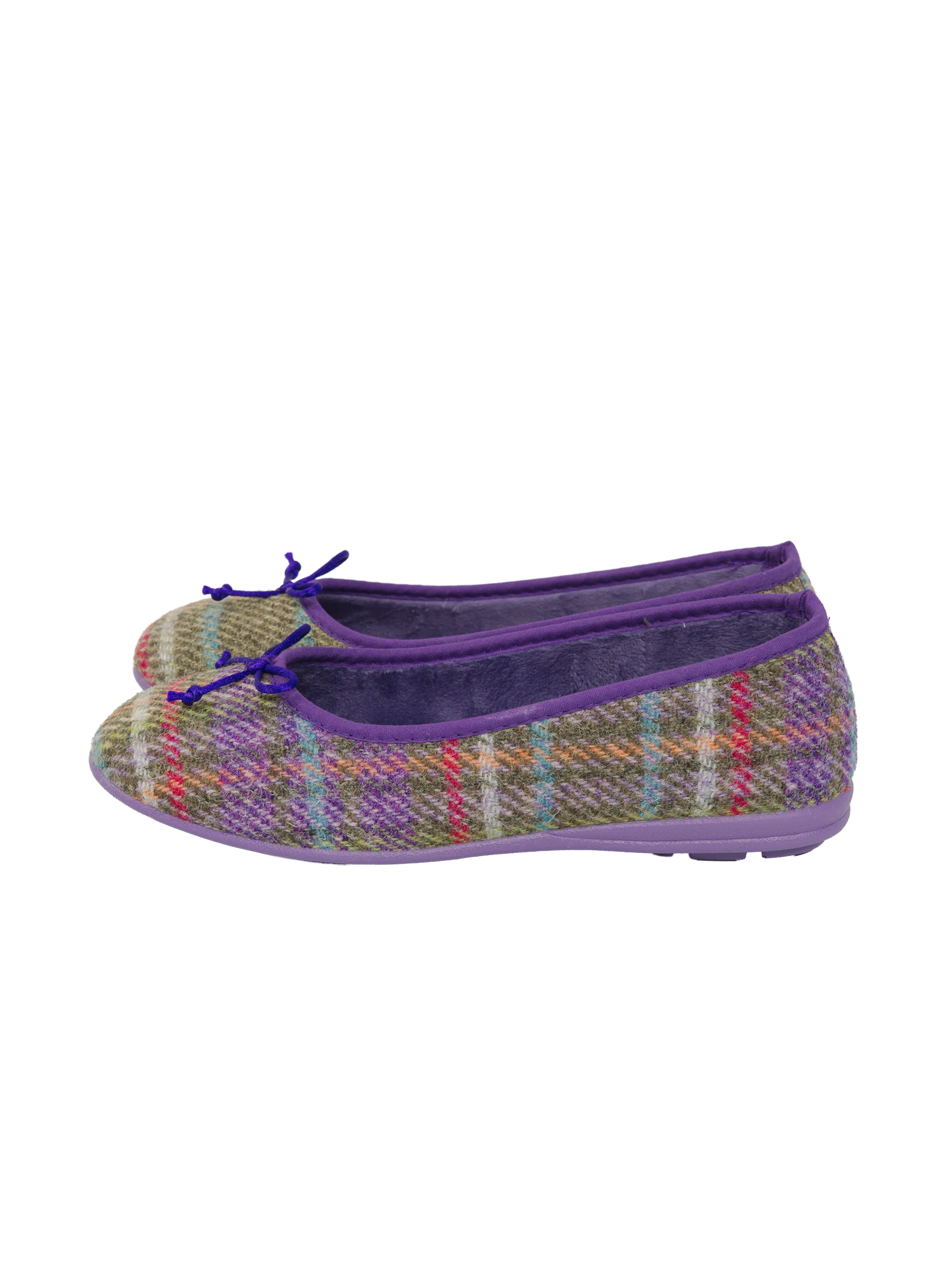 Harris Tweed Ballerina Pumps - Multi Check - Image 2