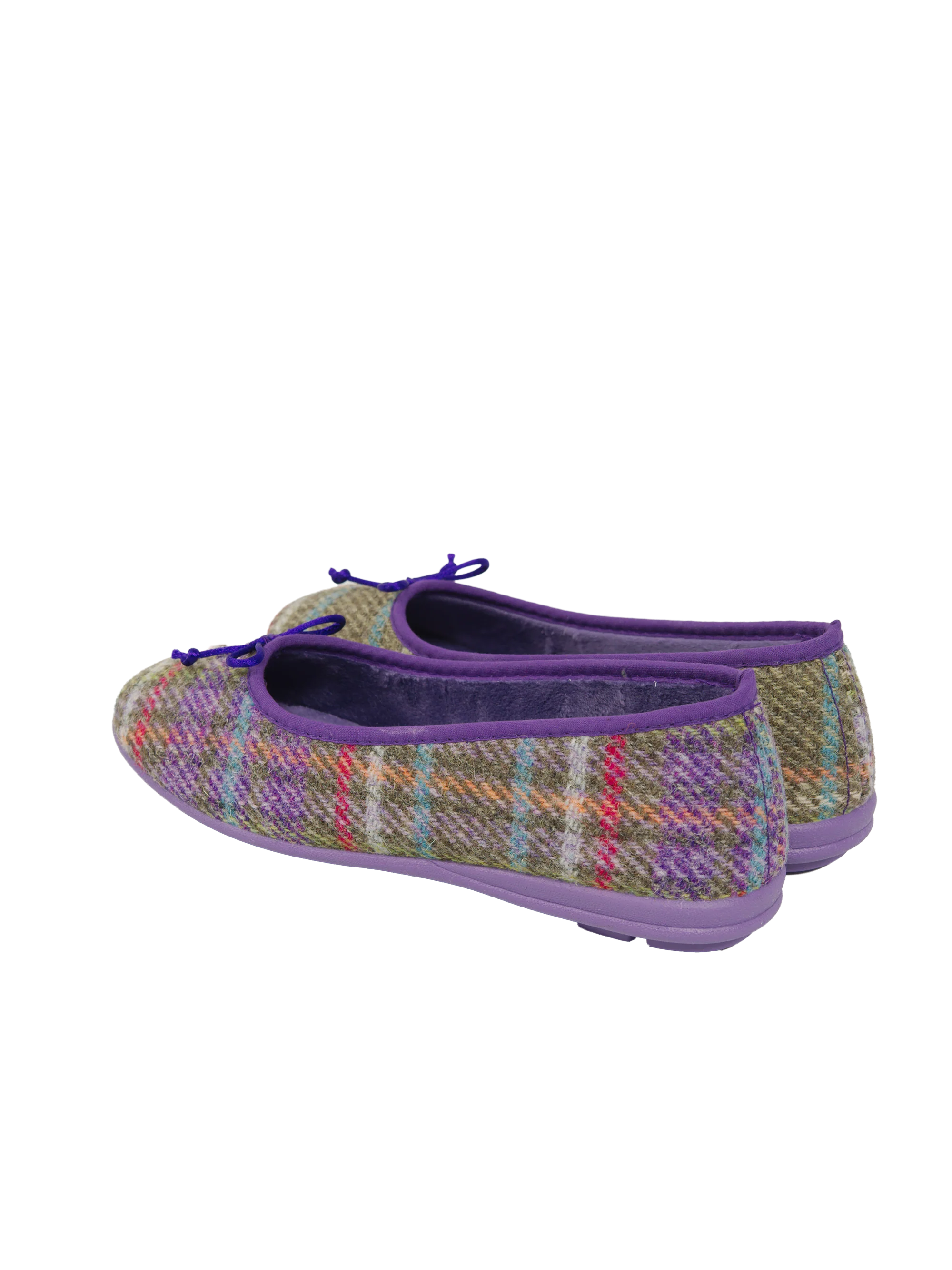 Harris Tweed Ballerina Pumps - Multi Check - Image 3
