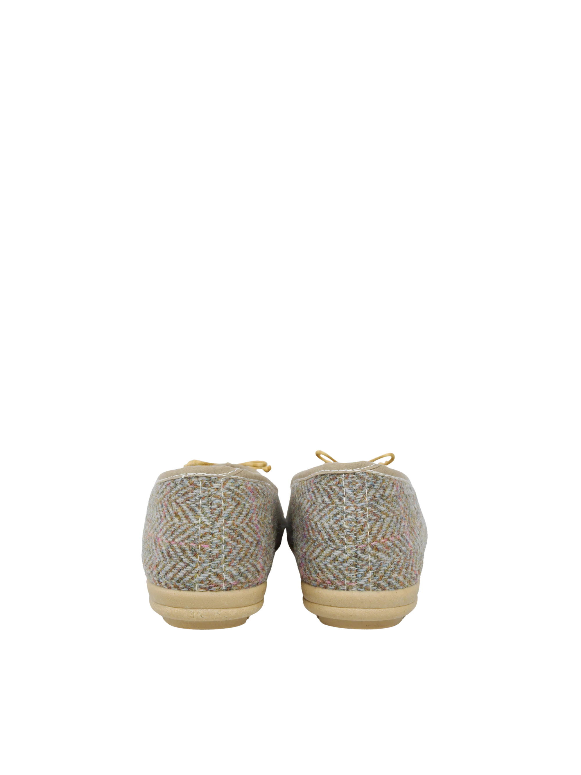 Harris Tweed Ballerina Pumps - Pink Check - Image 4