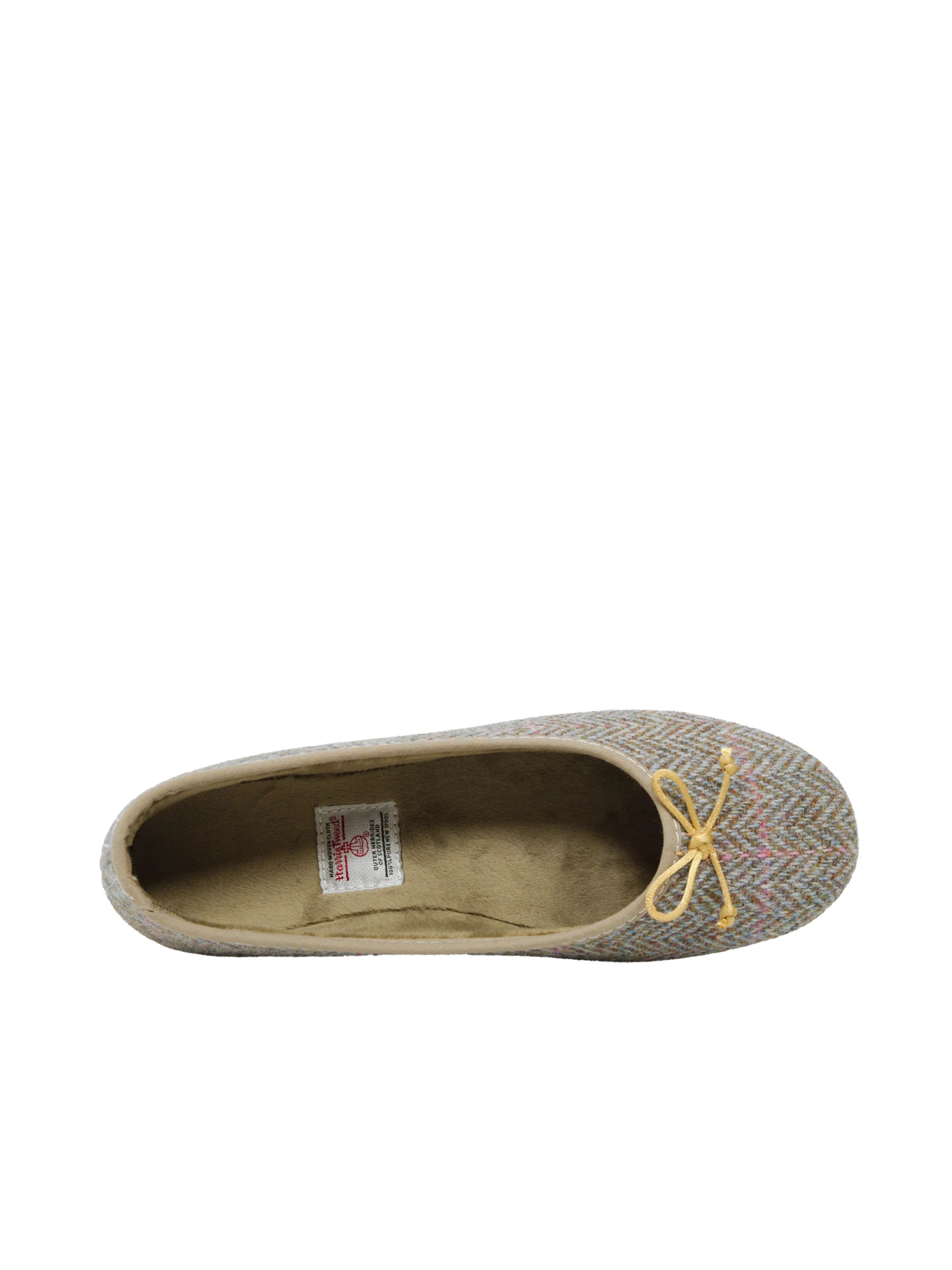 Harris Tweed Ballerina Pumps - Pink Check - Image 6