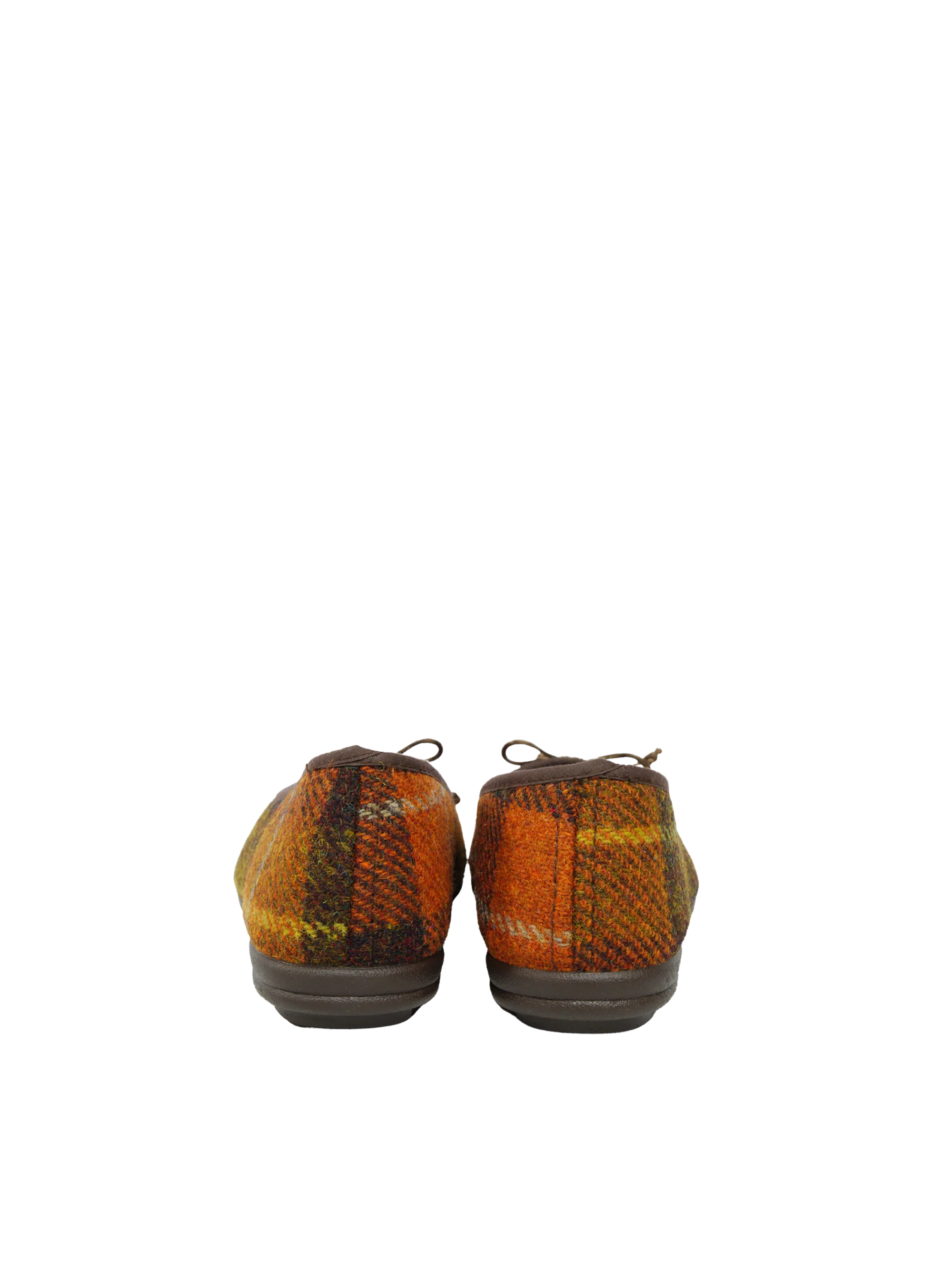 Harris Tweed Ballerina Pumps - Rust Check - Image 4