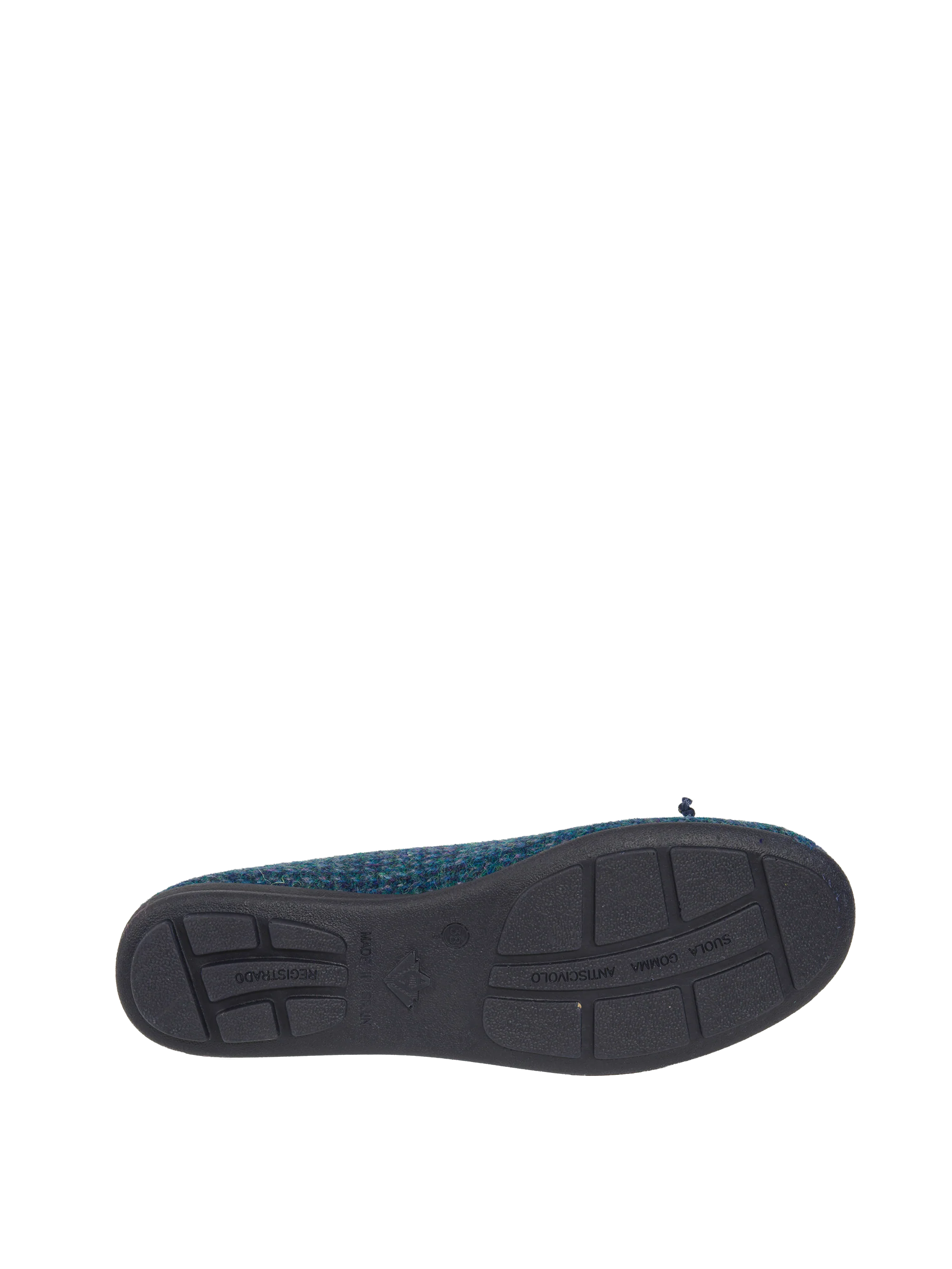 Harris Tweed Ballerina Pumps - Teal - Image 3