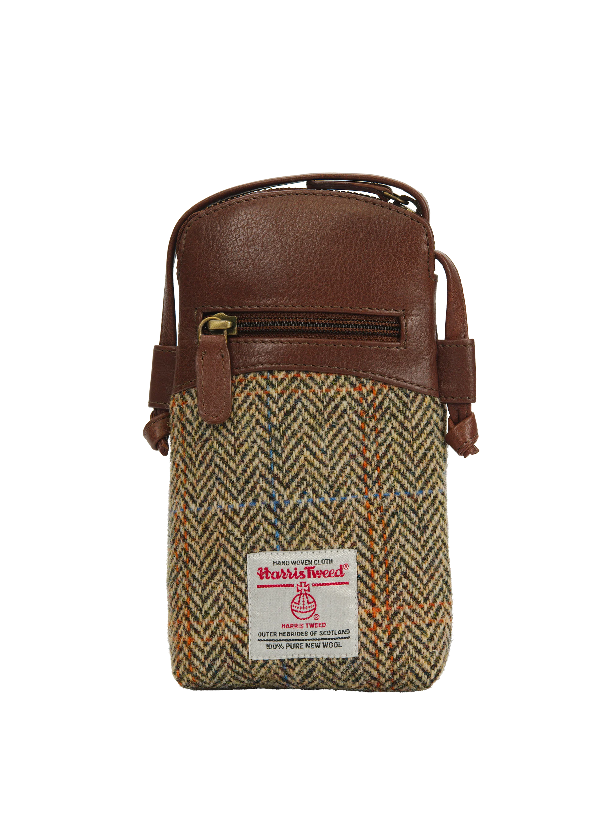 Harris Tweed Barvas Bag - HB133 (Brown Leather)