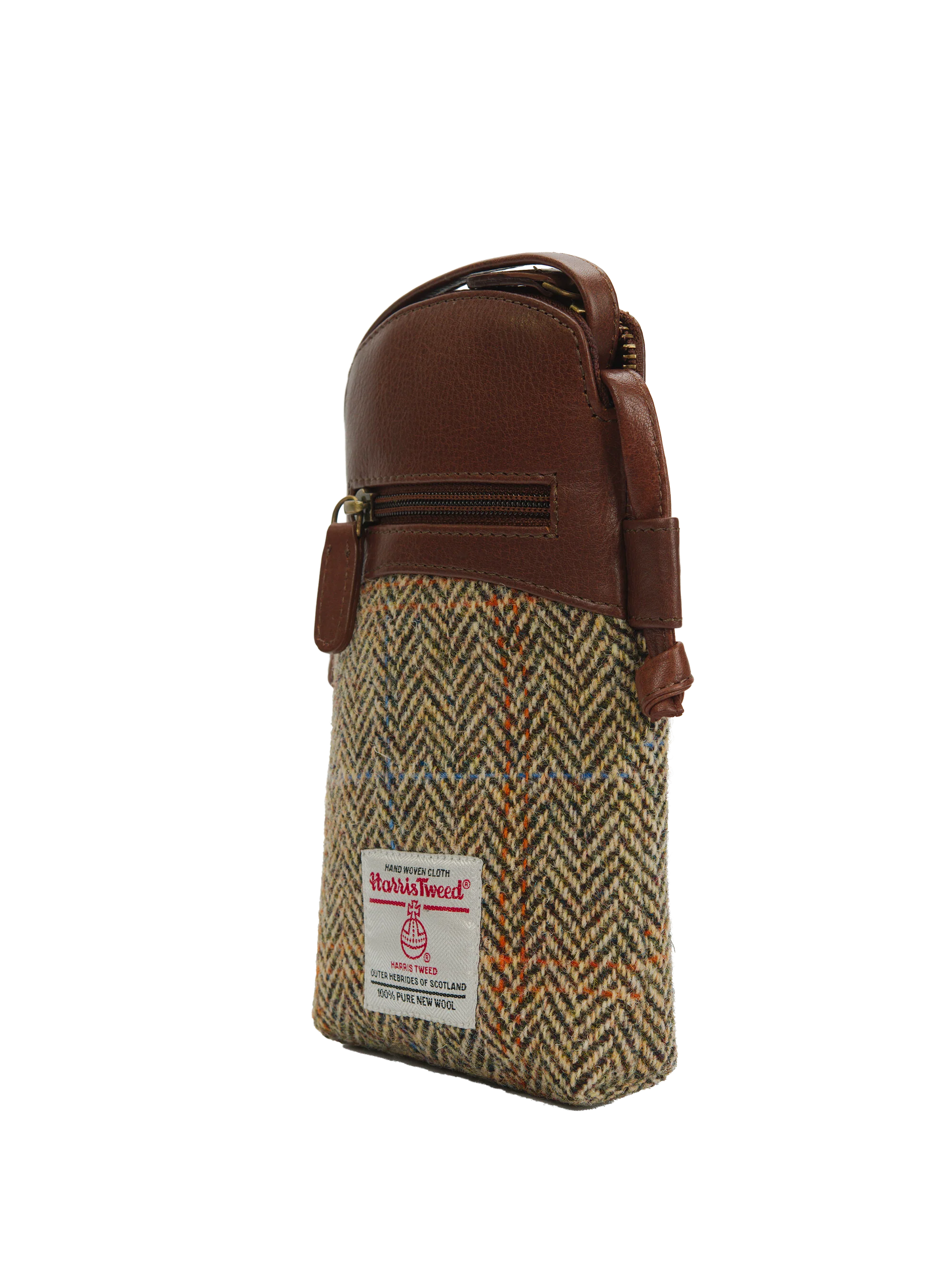 Harris Tweed Barvas Bag - HB133 (Brown Leather) - Image 2