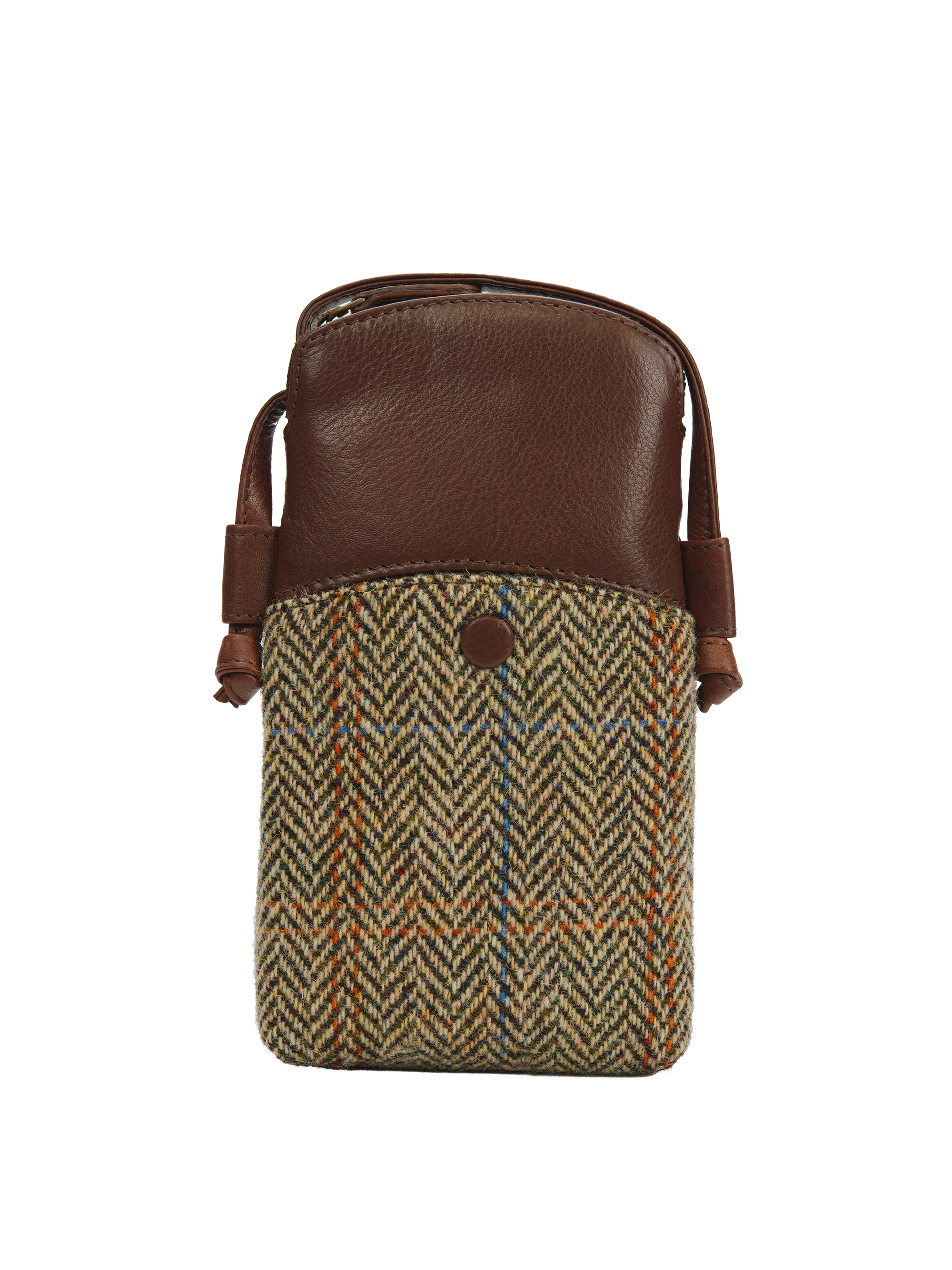 Harris Tweed Barvas Bag - HB133 (Brown Leather) - Image 3