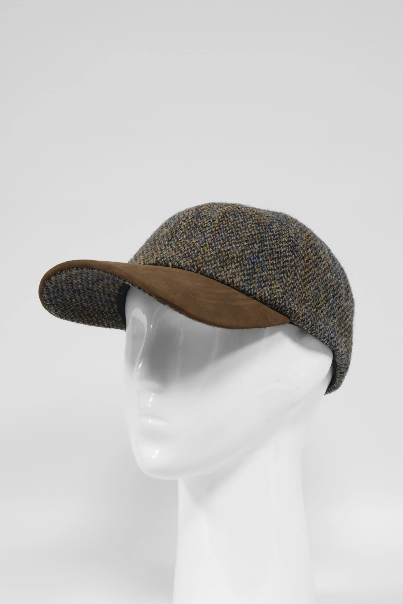 Harris Tweed Baseball Cap - Glencairn Grey (HH) - Image 4