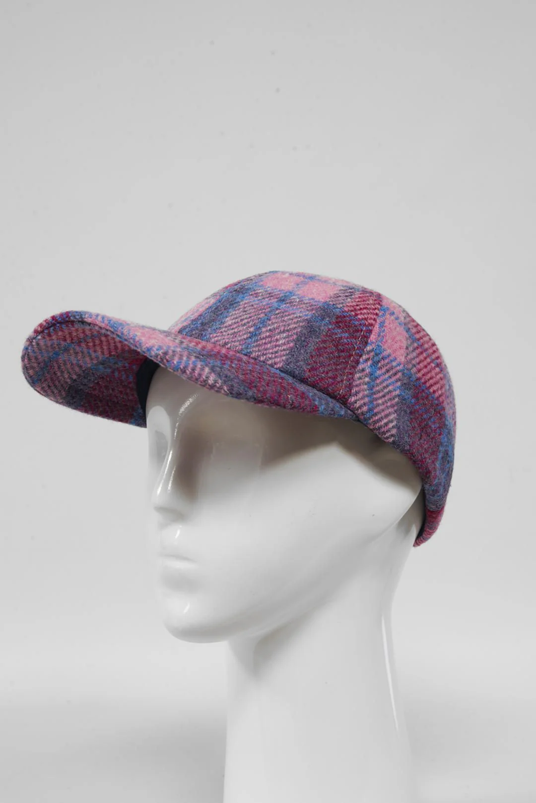 Harris Tweed Baseball Cap - Pink Blue (HH) - Image 3