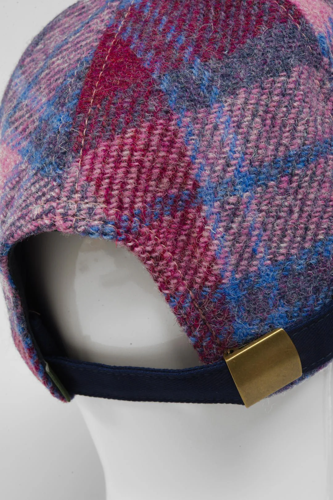 Harris Tweed Baseball Cap - Pink Blue (HH) - Image 6