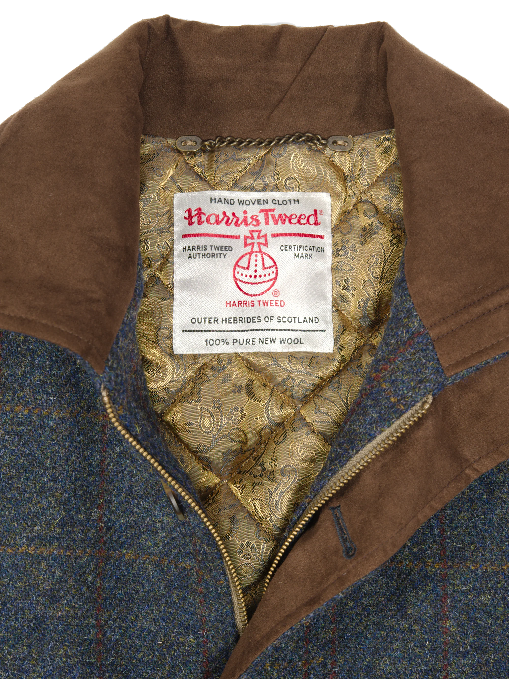 Harris Tweed Boyd Field Coat - Blue Multi - Image 9