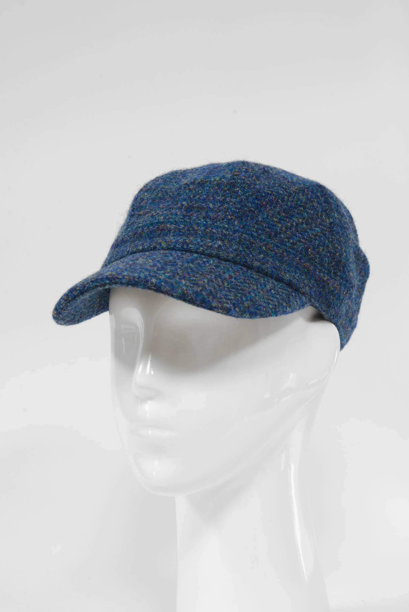 Harris Tweed Cadet Cap - Peacock Blue (HH) - Image 4