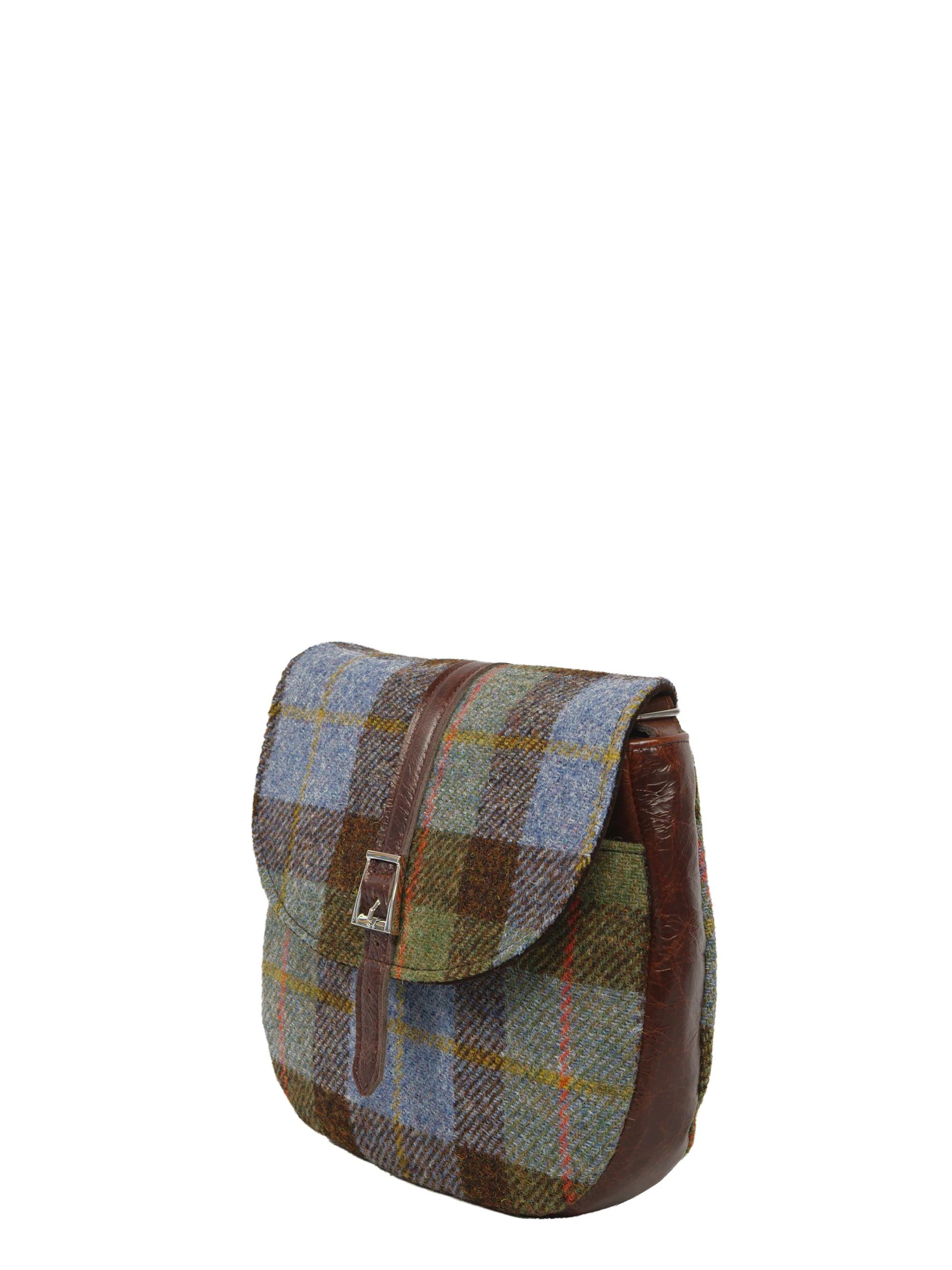 Harris Tweed Catriona Bag - A017 (Brown Leather) - Image 4