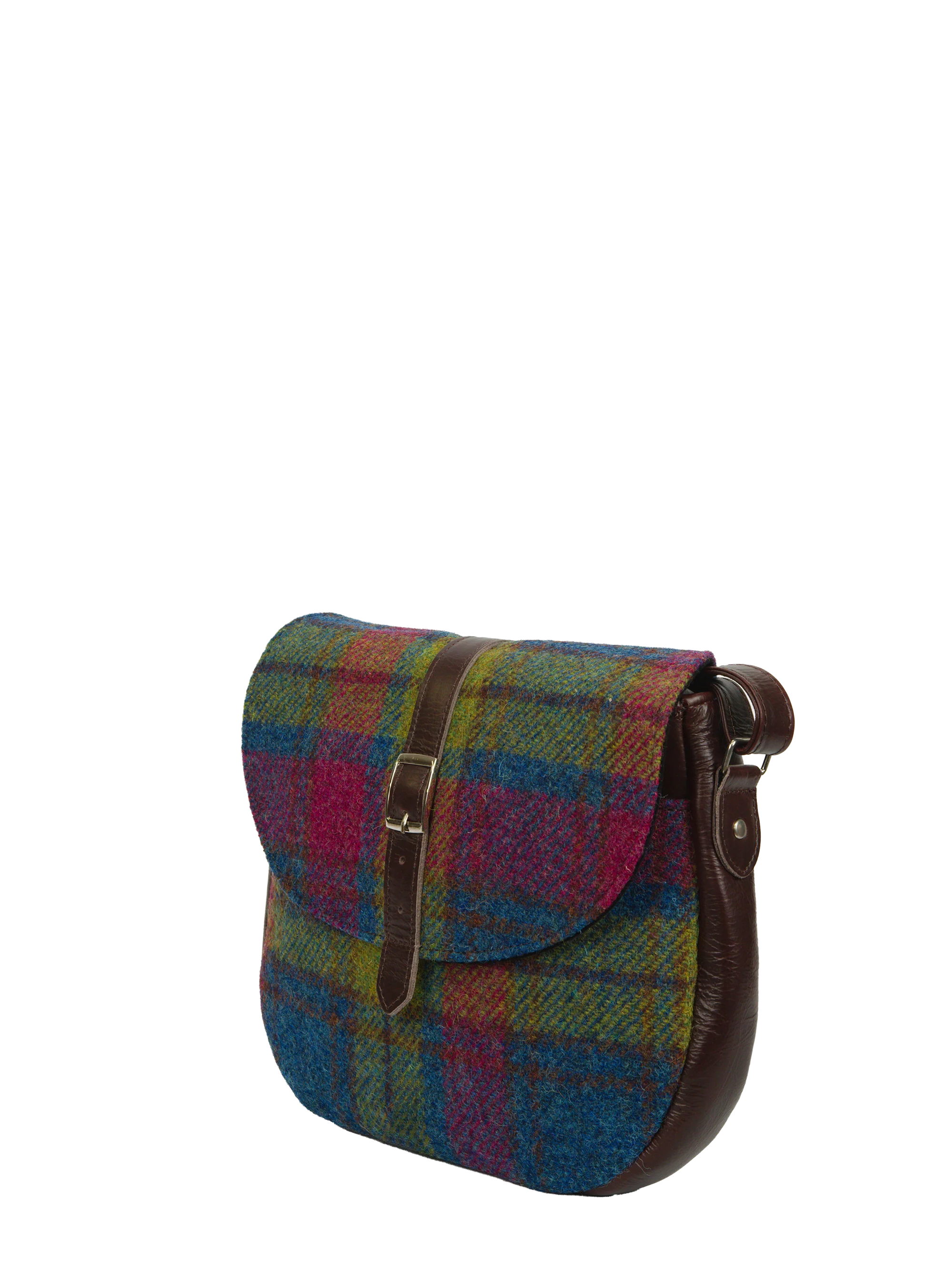 Harris Tweed Catriona Bag - A0195 (Brown Leather) - Image 4