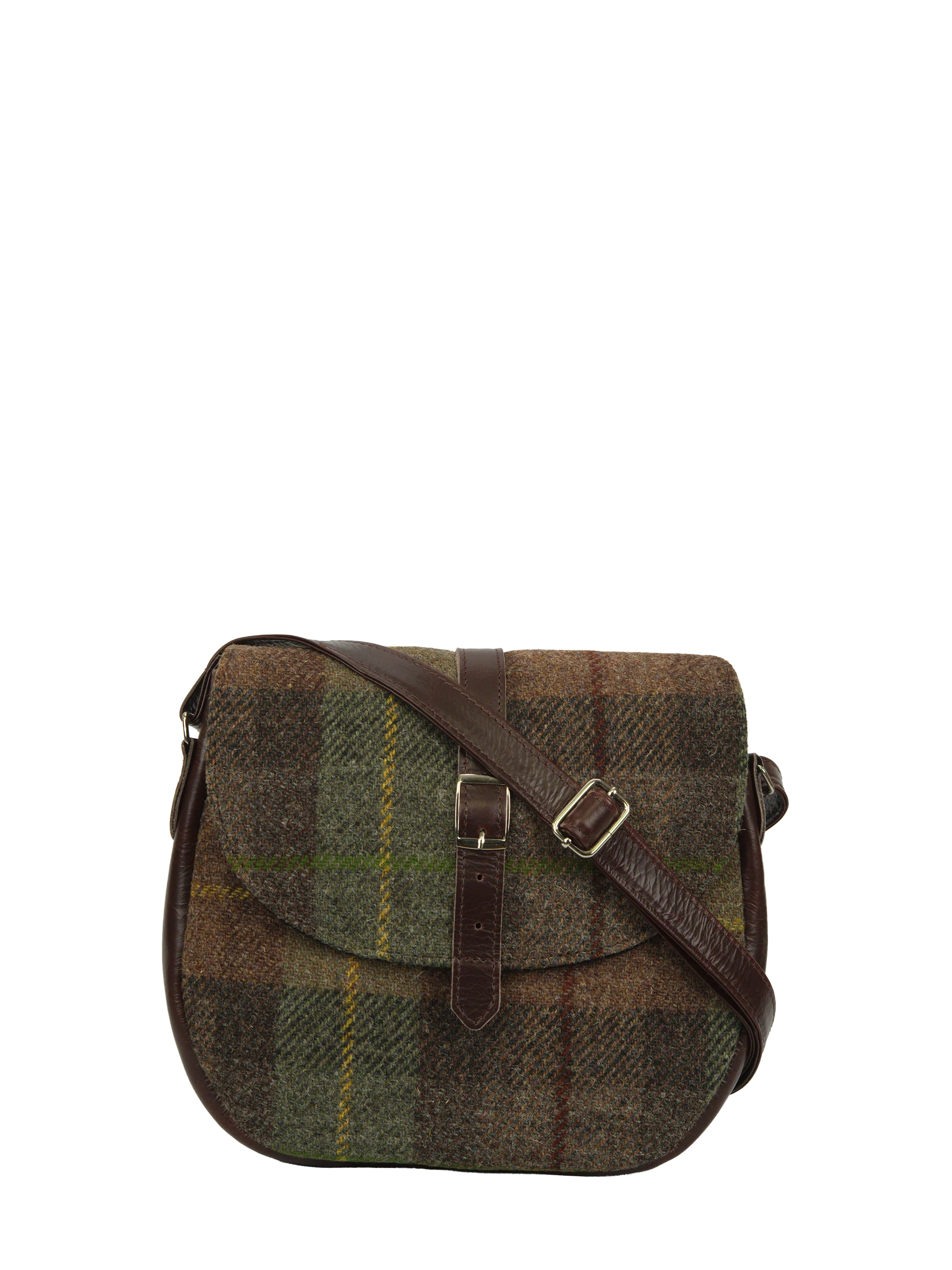 Harris Tweed Catriona Bag - A086 (Brown Leather)
