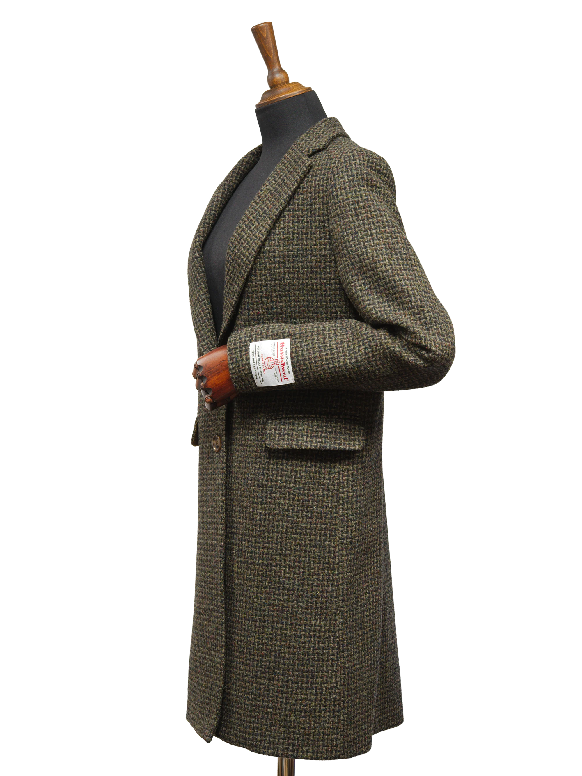 Harris Tweed Christine Coat - Brown Basket Weave - Image 2