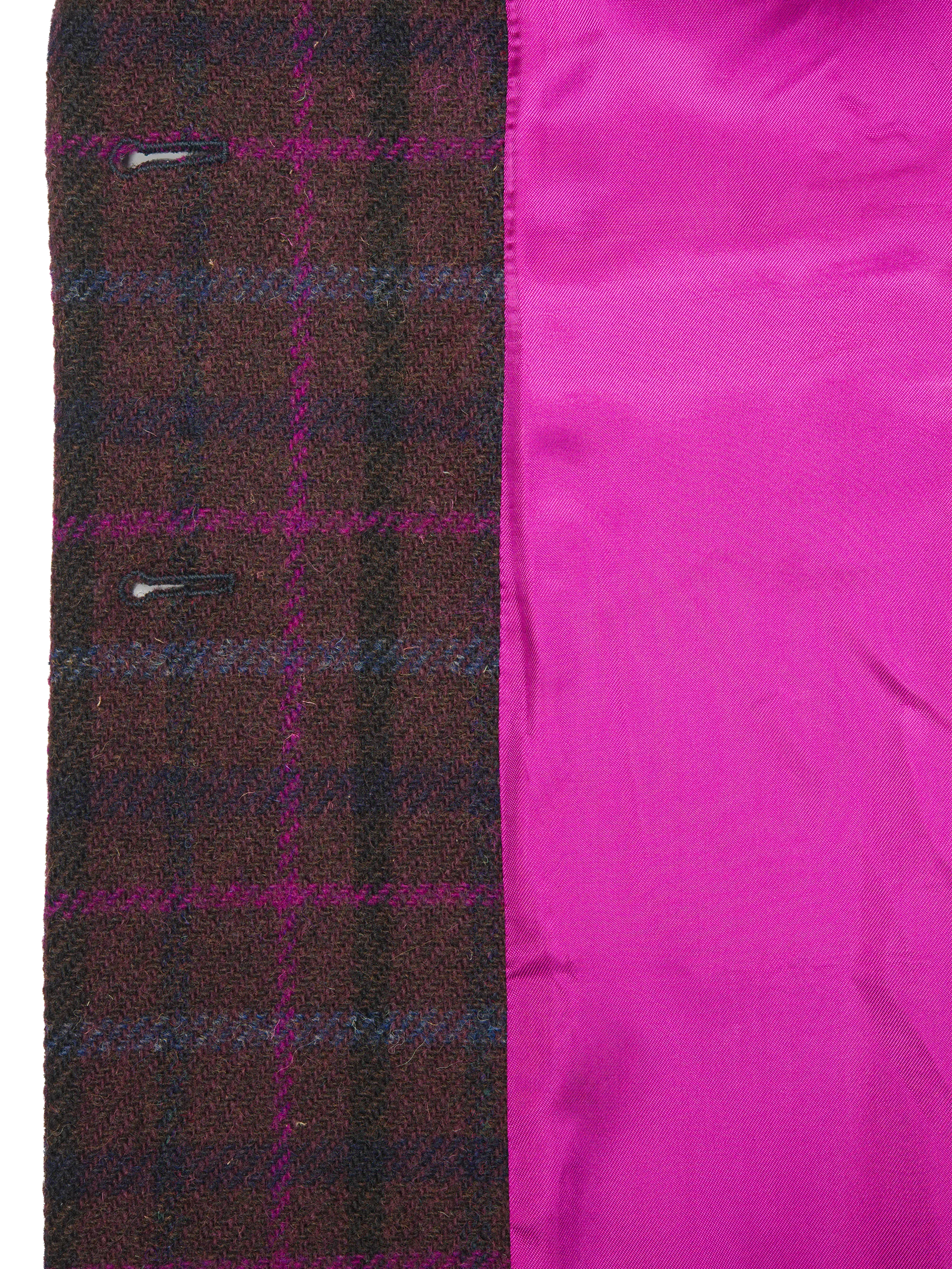Harris Tweed Christine Coat - Plum/Magenta Multi - Image 6
