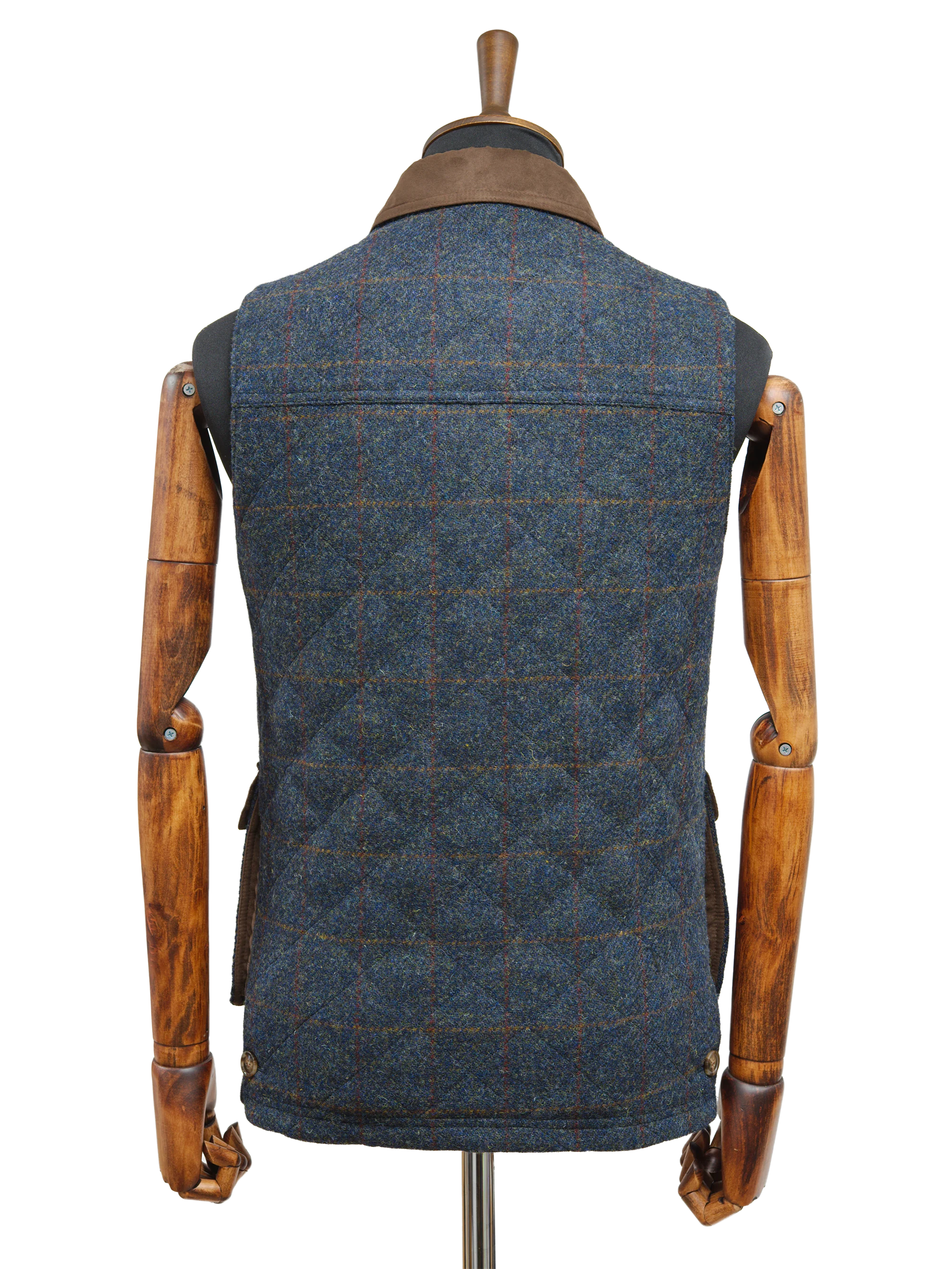 Harris Tweed Chuck Country Gilet - Blue Multi - Image 4