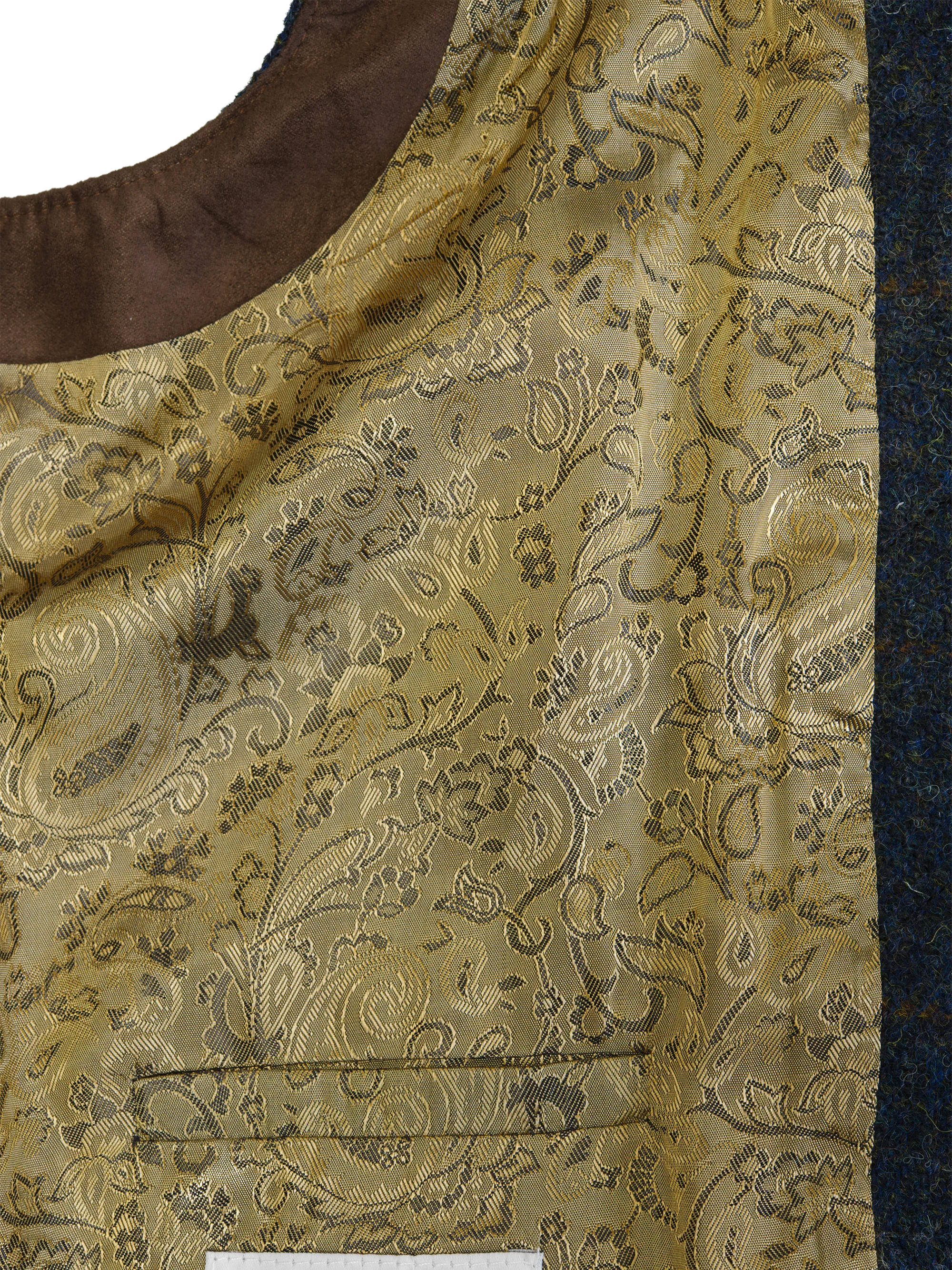 Harris Tweed Chuck Country Gilet - Blue Multi - Image 9