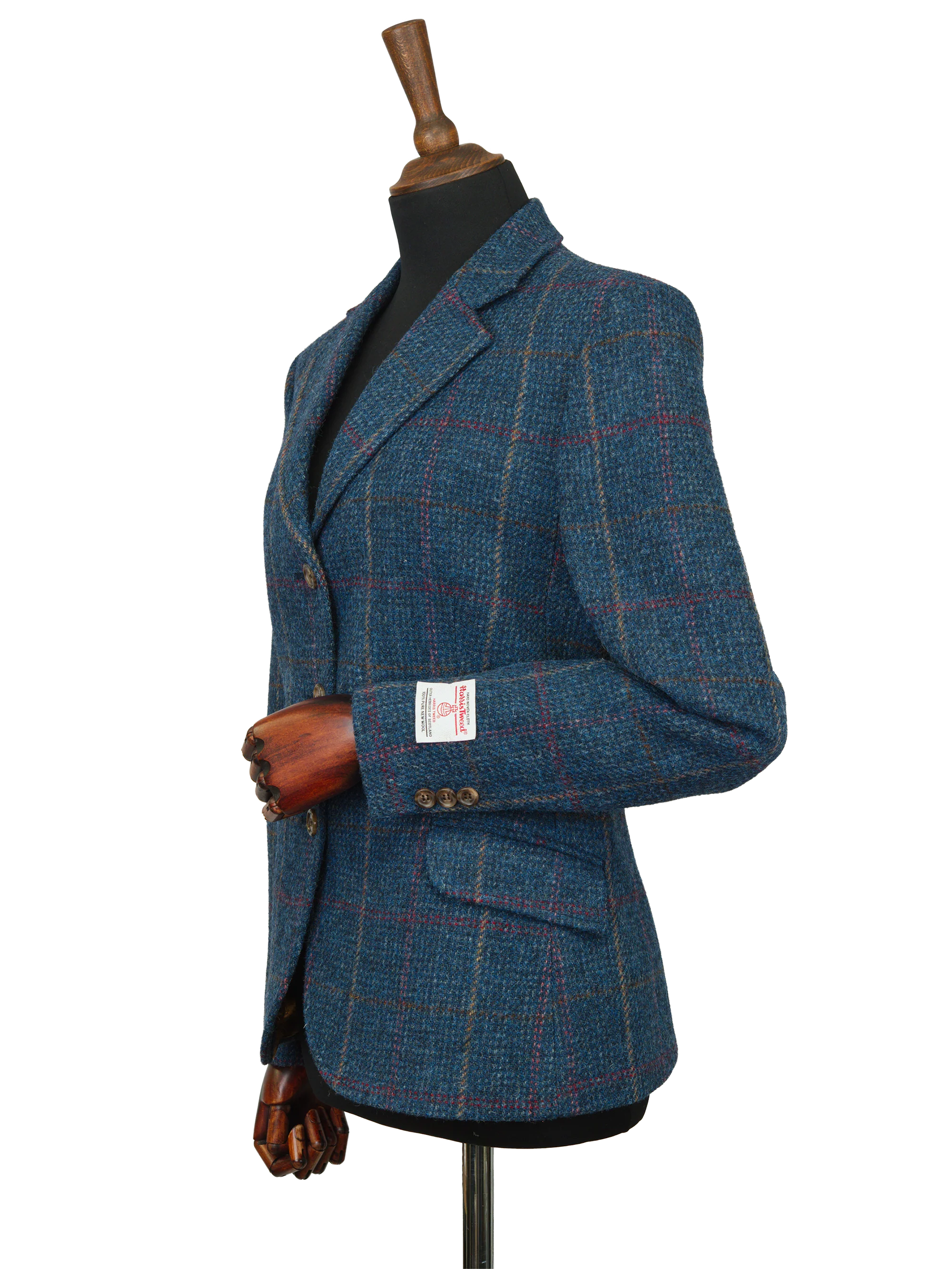 Harris Tweed Claire Jacket Blue Check - Image 2