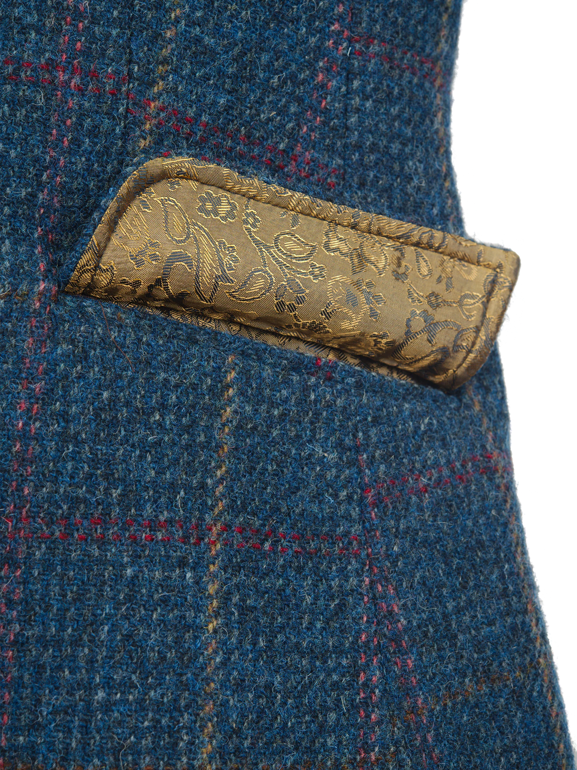 Harris Tweed Claire Jacket Blue Check - Image 6
