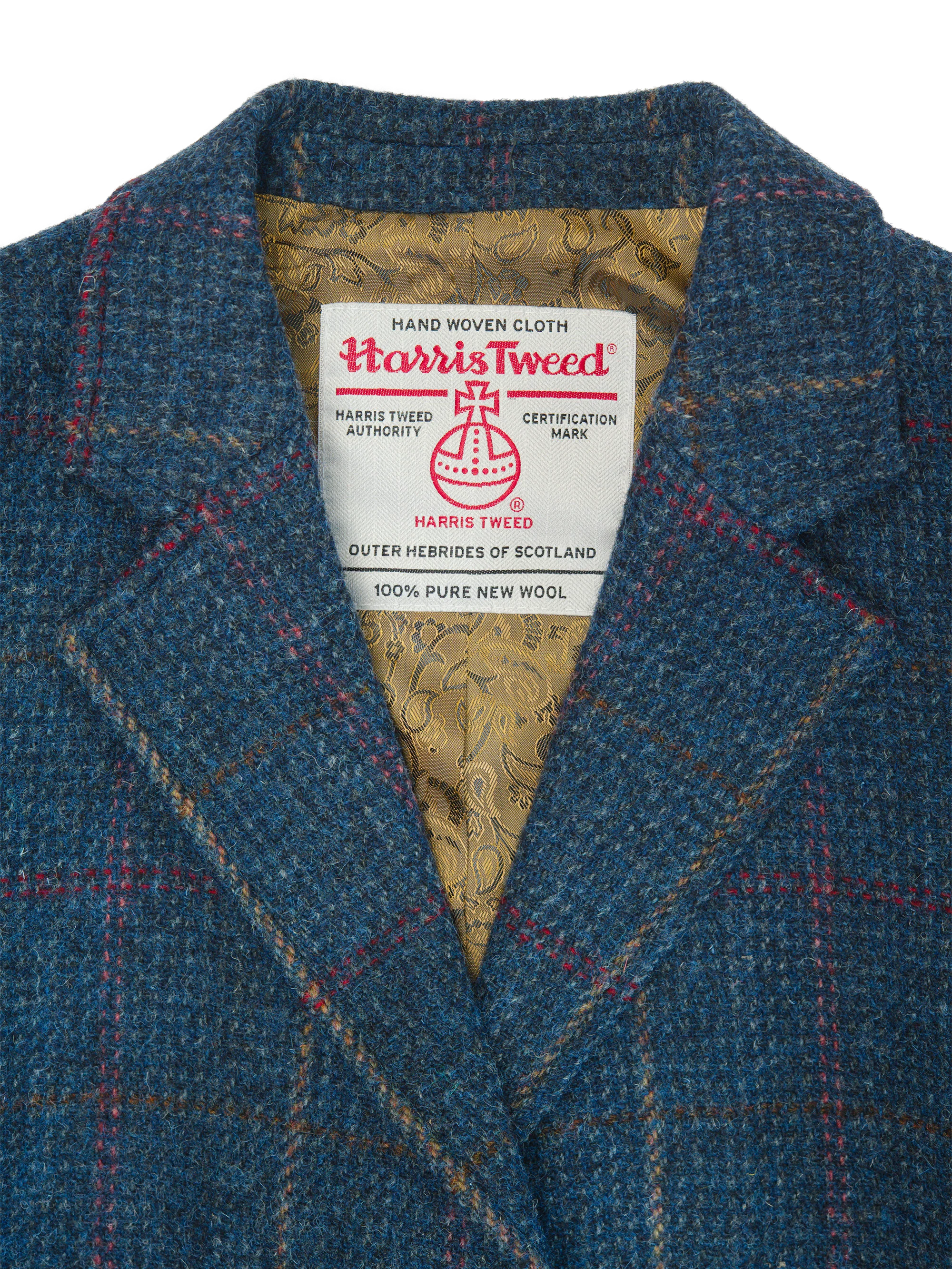 Harris Tweed Claire Jacket Blue Check - Image 7
