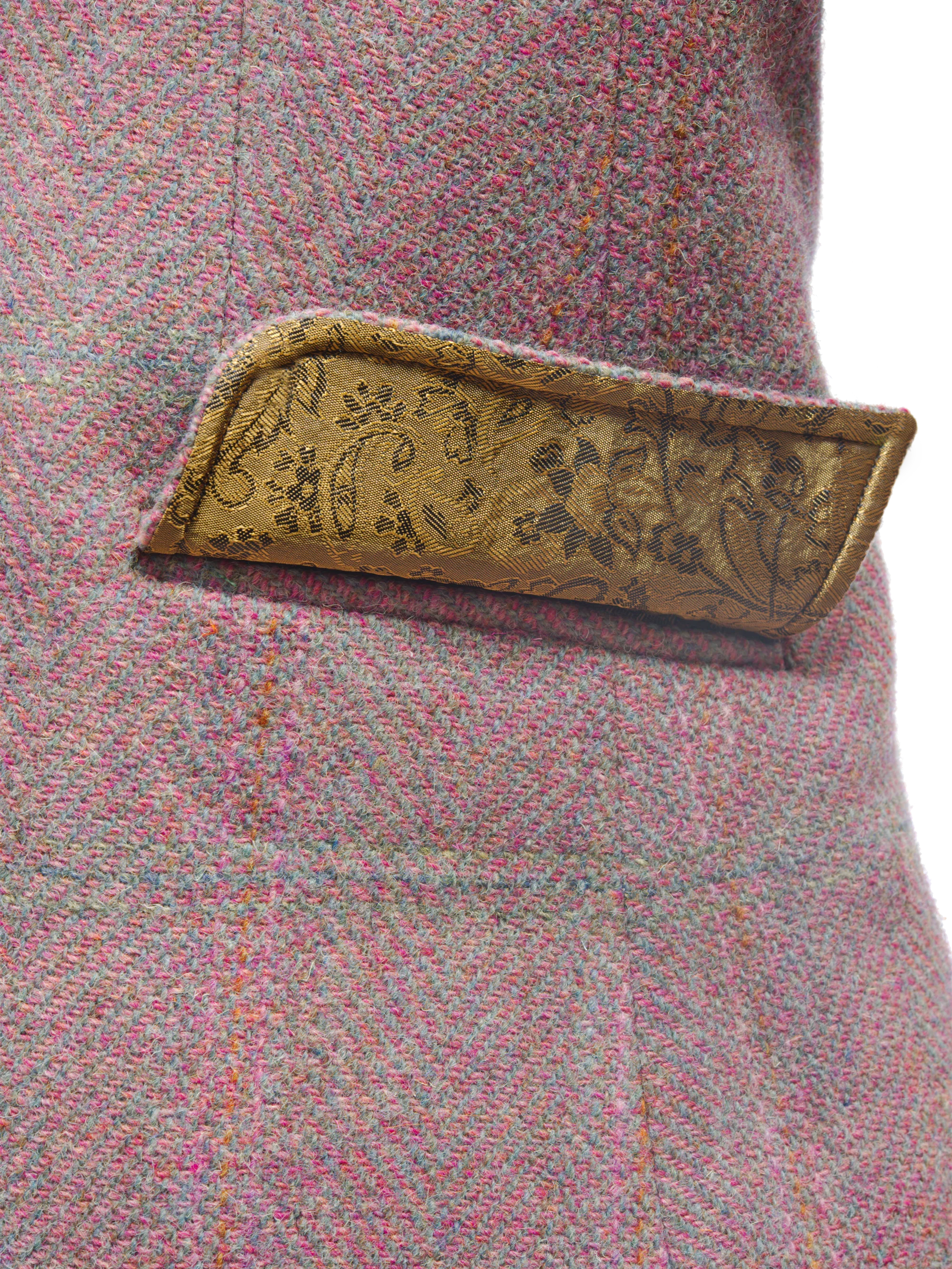 Harris Tweed Claire Jacket - Pink Check - Image 7