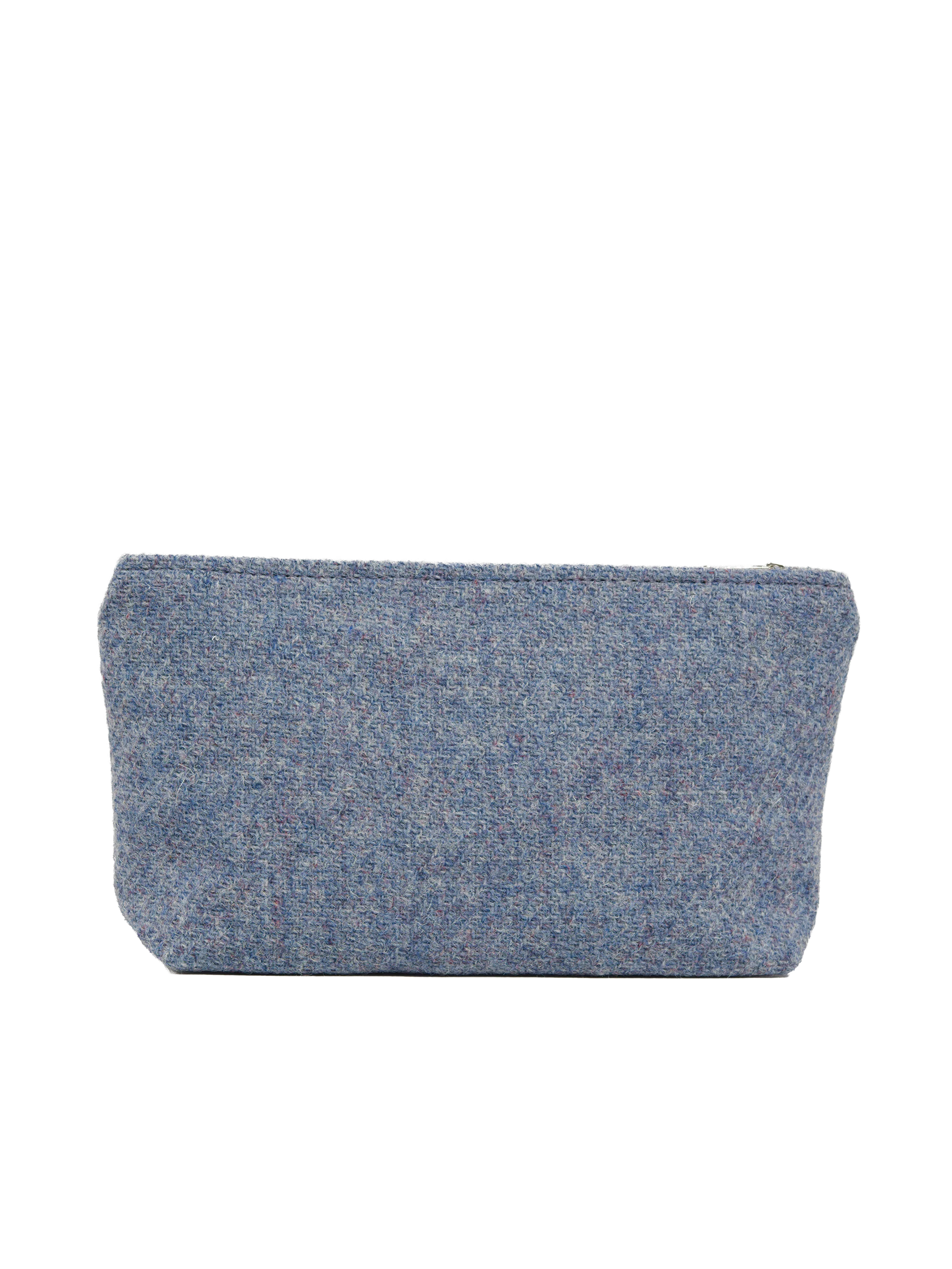 Harris Tweed Cosmetic Bag - 228 (Black Leather) - Image 3