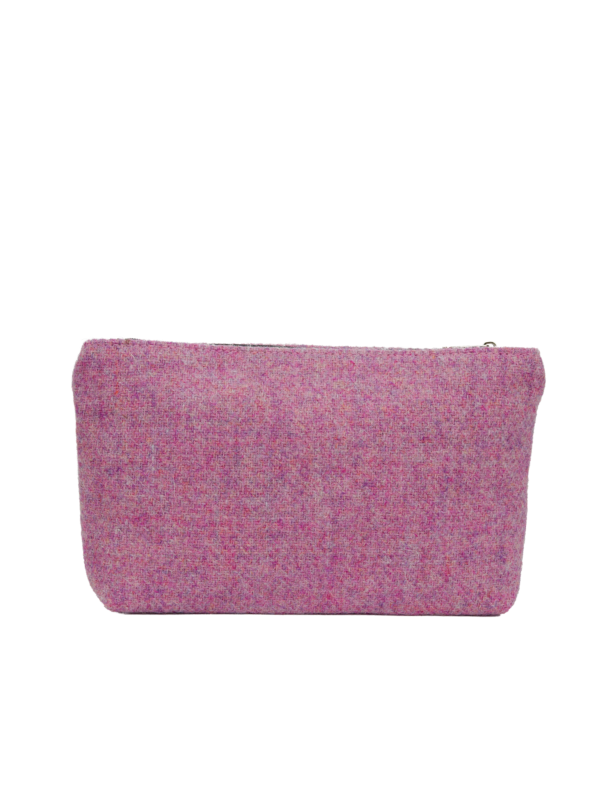 Harris Tweed Cosmetic Bag - 348 (Black Leather) - Image 3