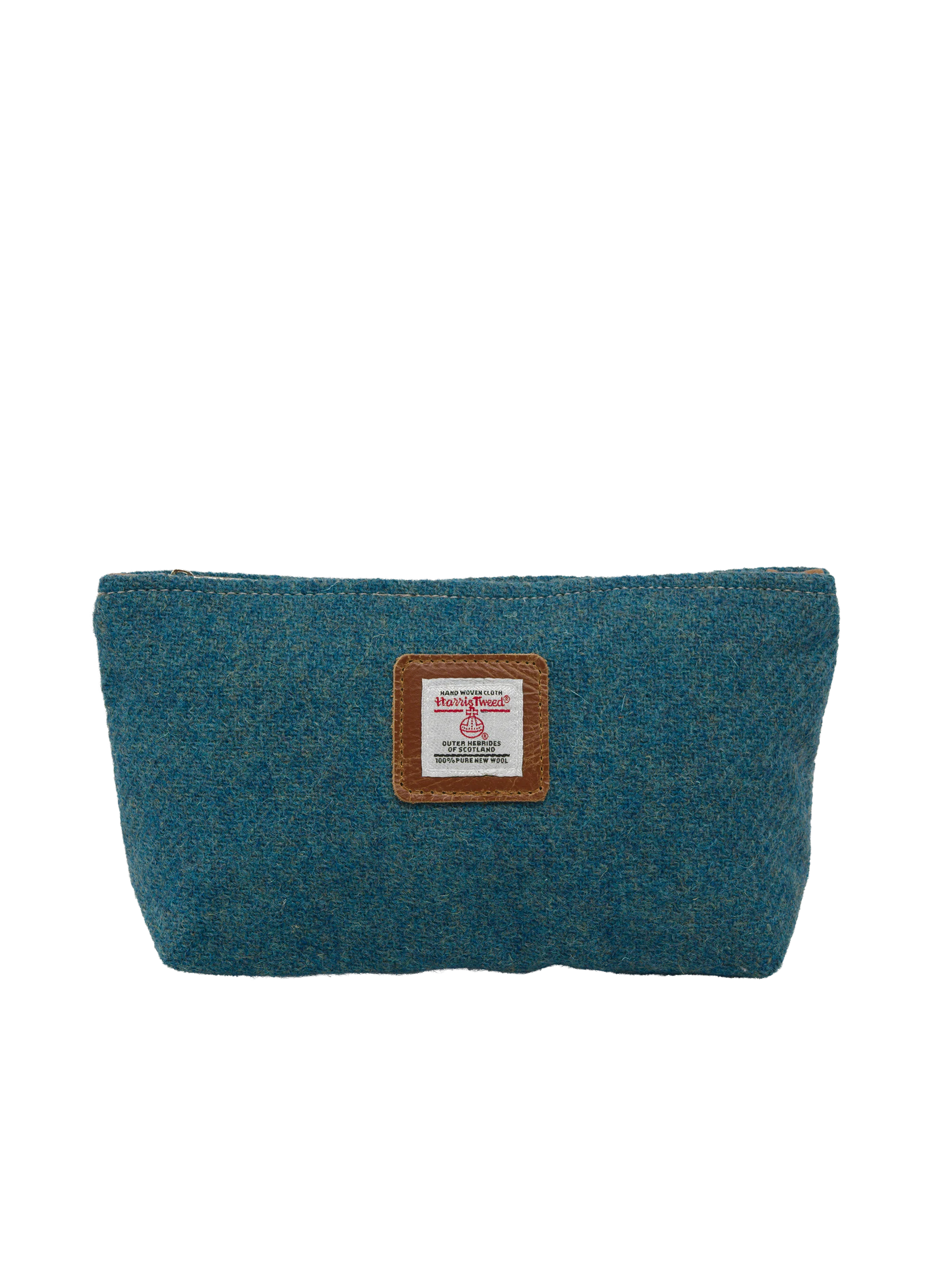 Harris Tweed Cosmetic Bag - 350 (Tan Leather)