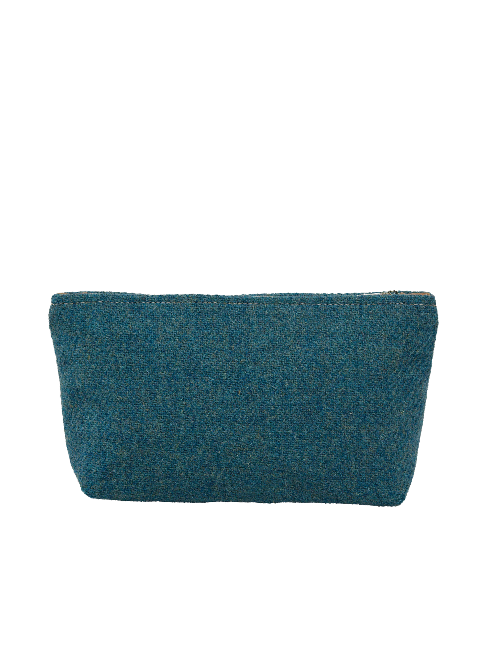 Harris Tweed Cosmetic Bag - 350 (Tan Leather) - Image 3