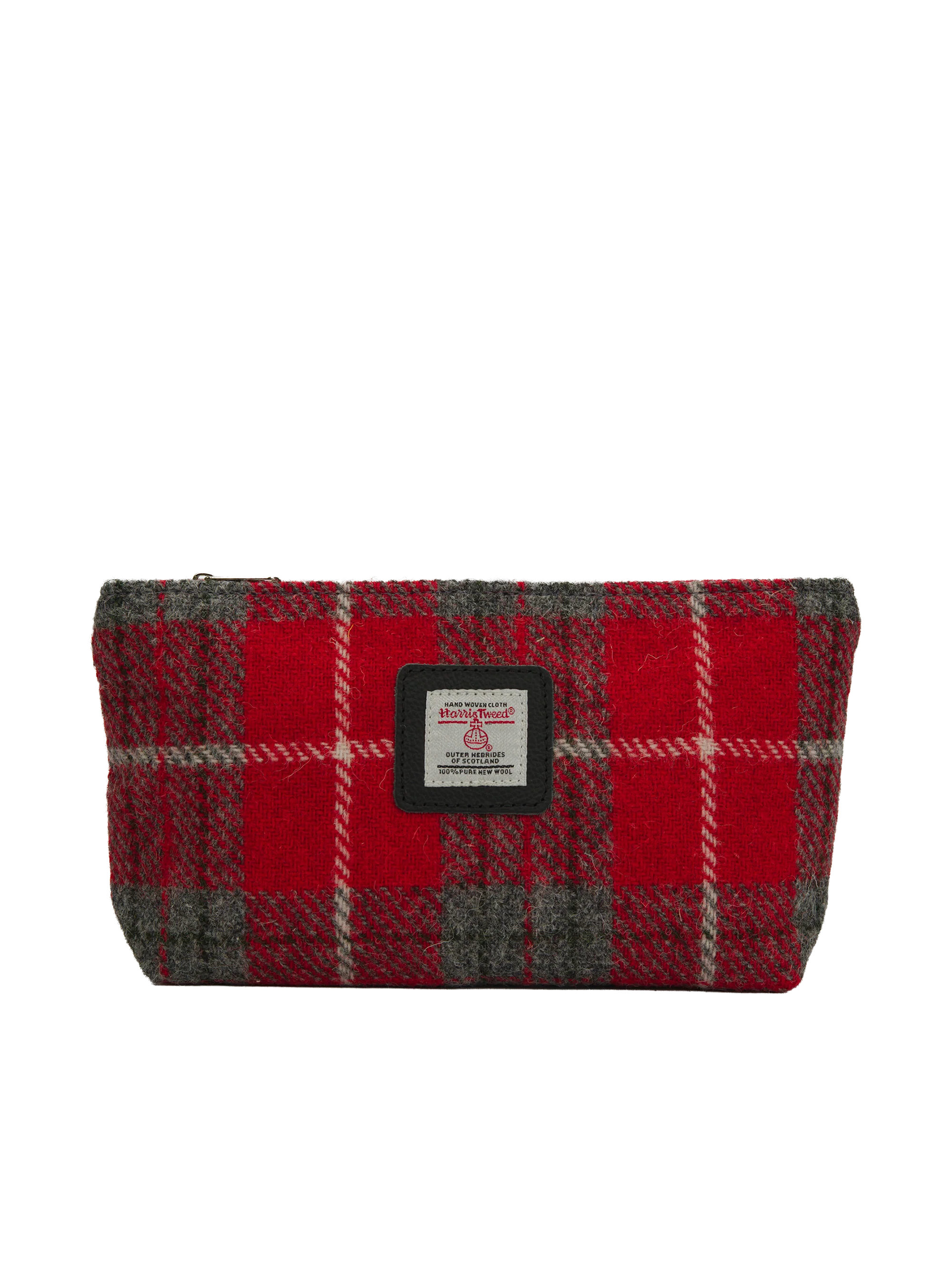 Harris Tweed Cosmetic Bag - A0101 (Black Leather)