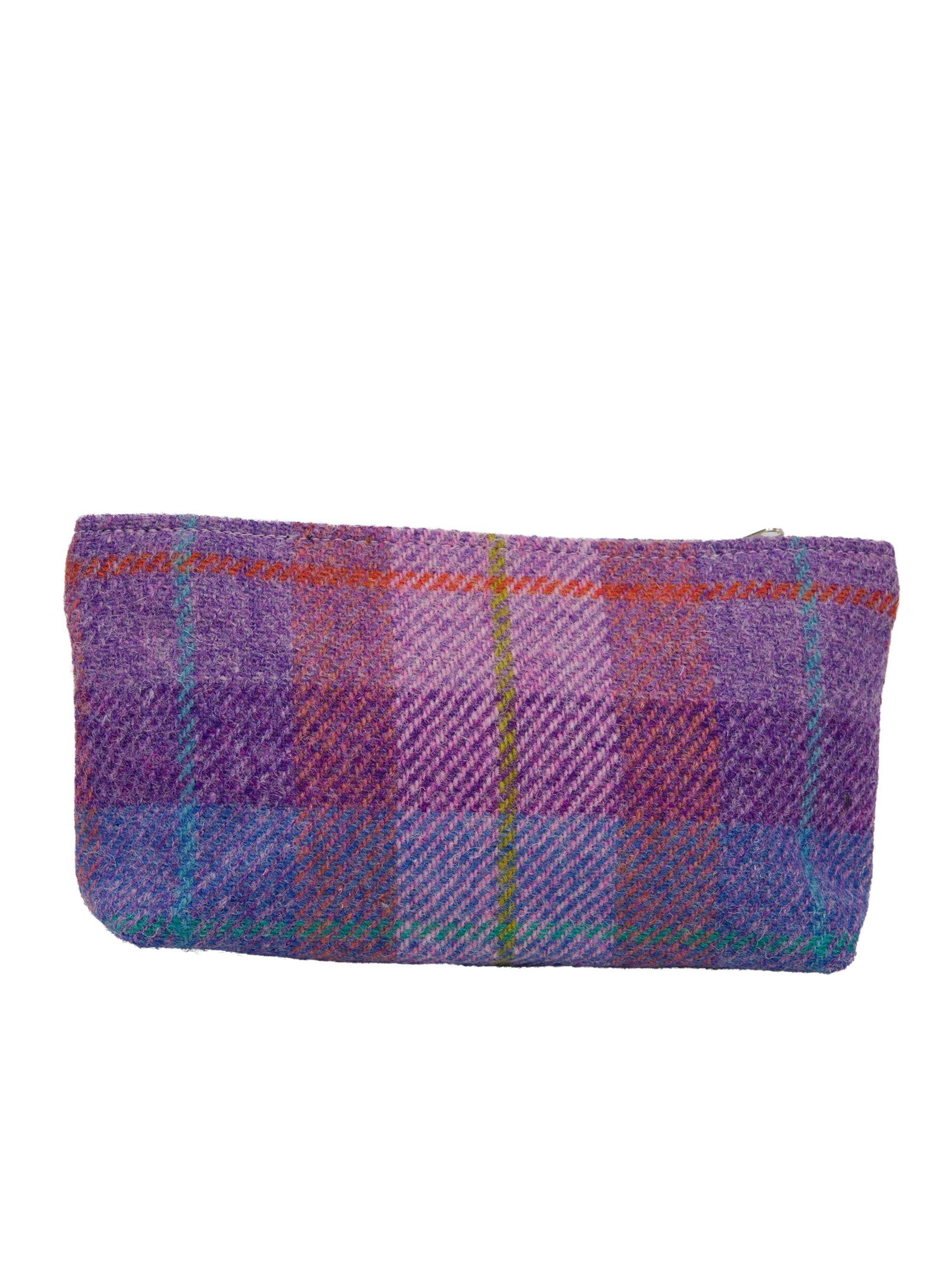 Harris Tweed Cosmetic Bag - A0167 (Tan Leather) - Image 3
