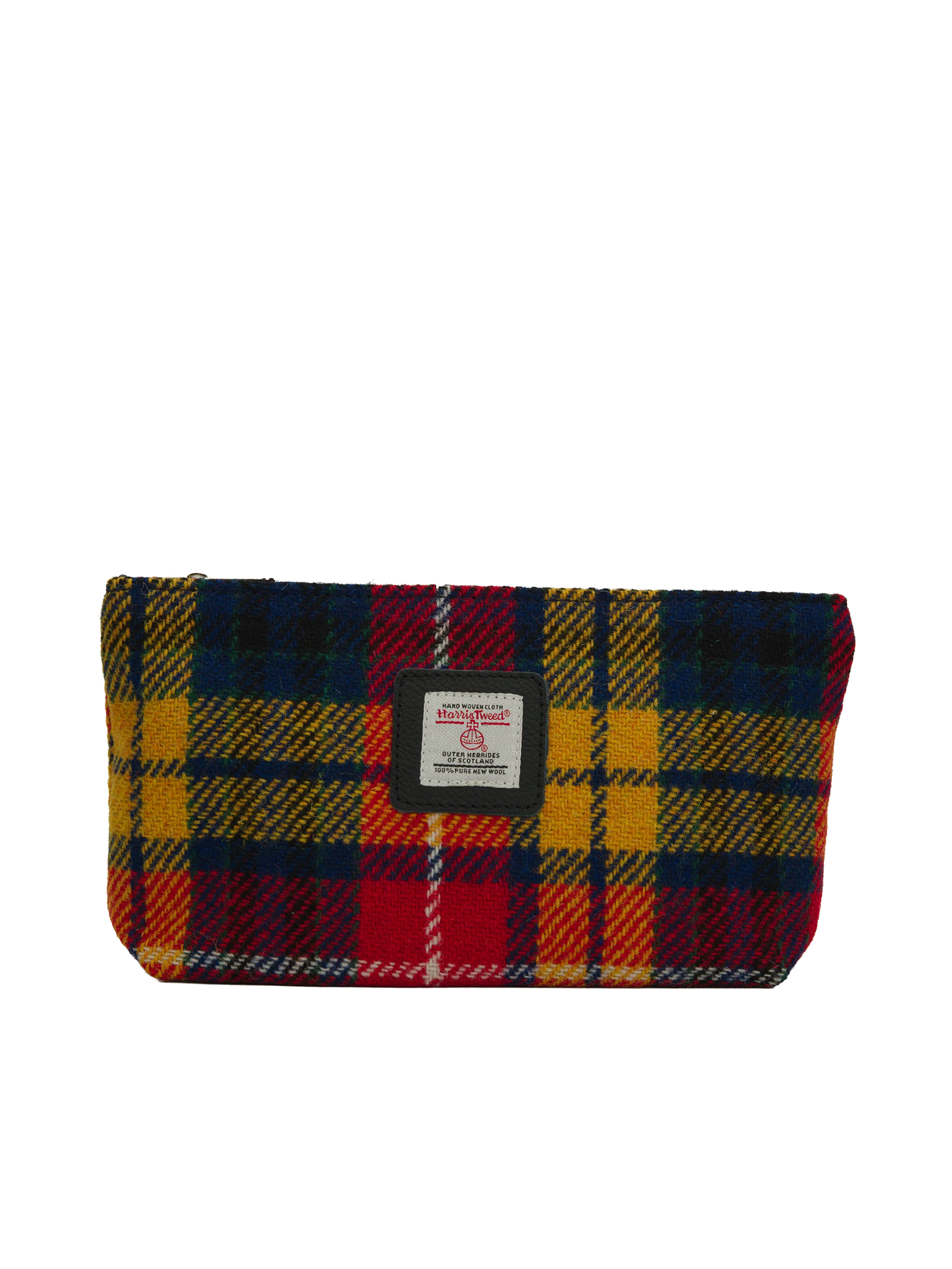 Harris Tweed Cosmetic Bag - A0170 (Black Leather)
