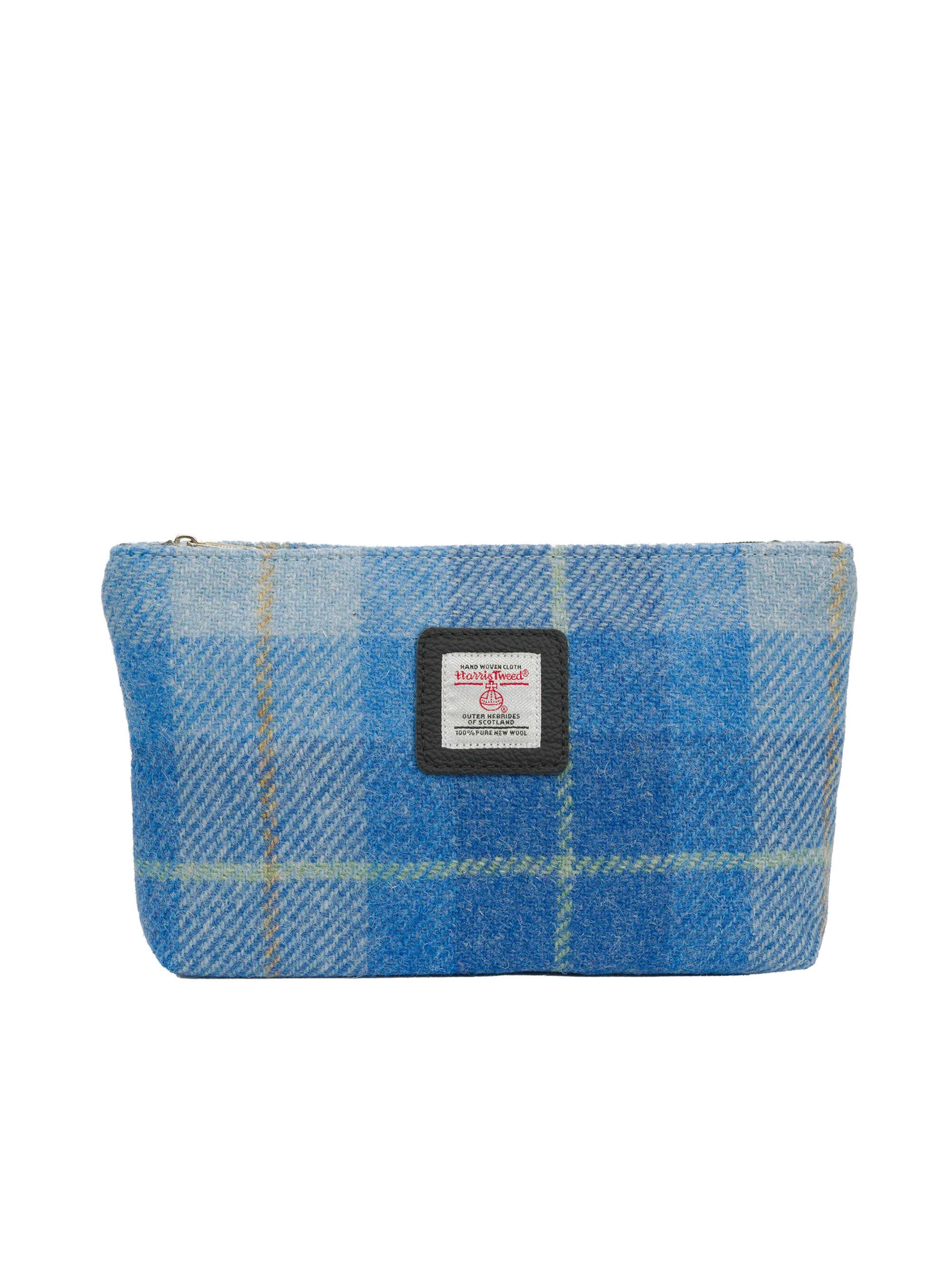 Harris Tweed Cosmetic Bag - A069 (Black Leather)