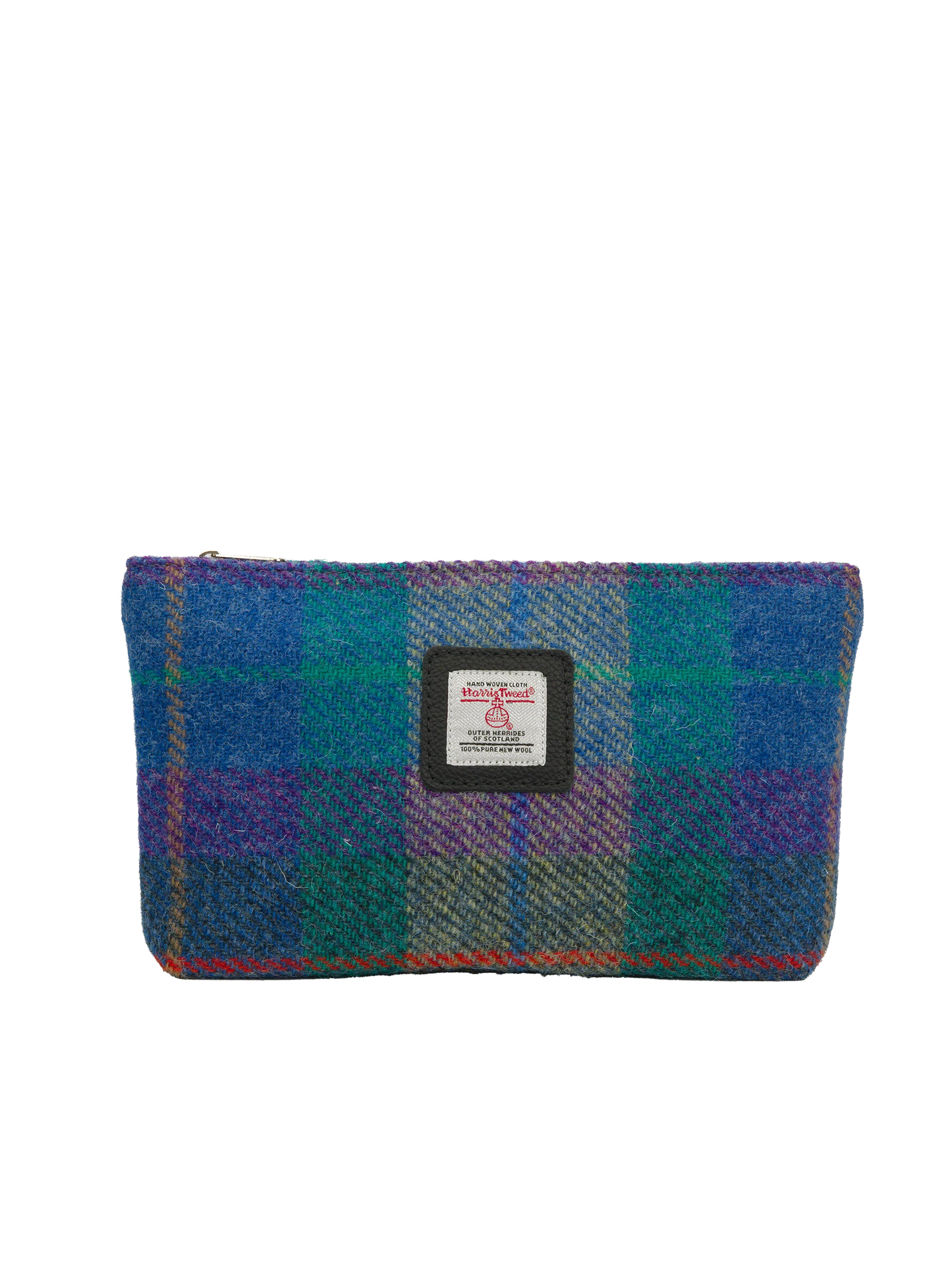 Harris Tweed Cosmetic Bag - A085 (Black Leather)