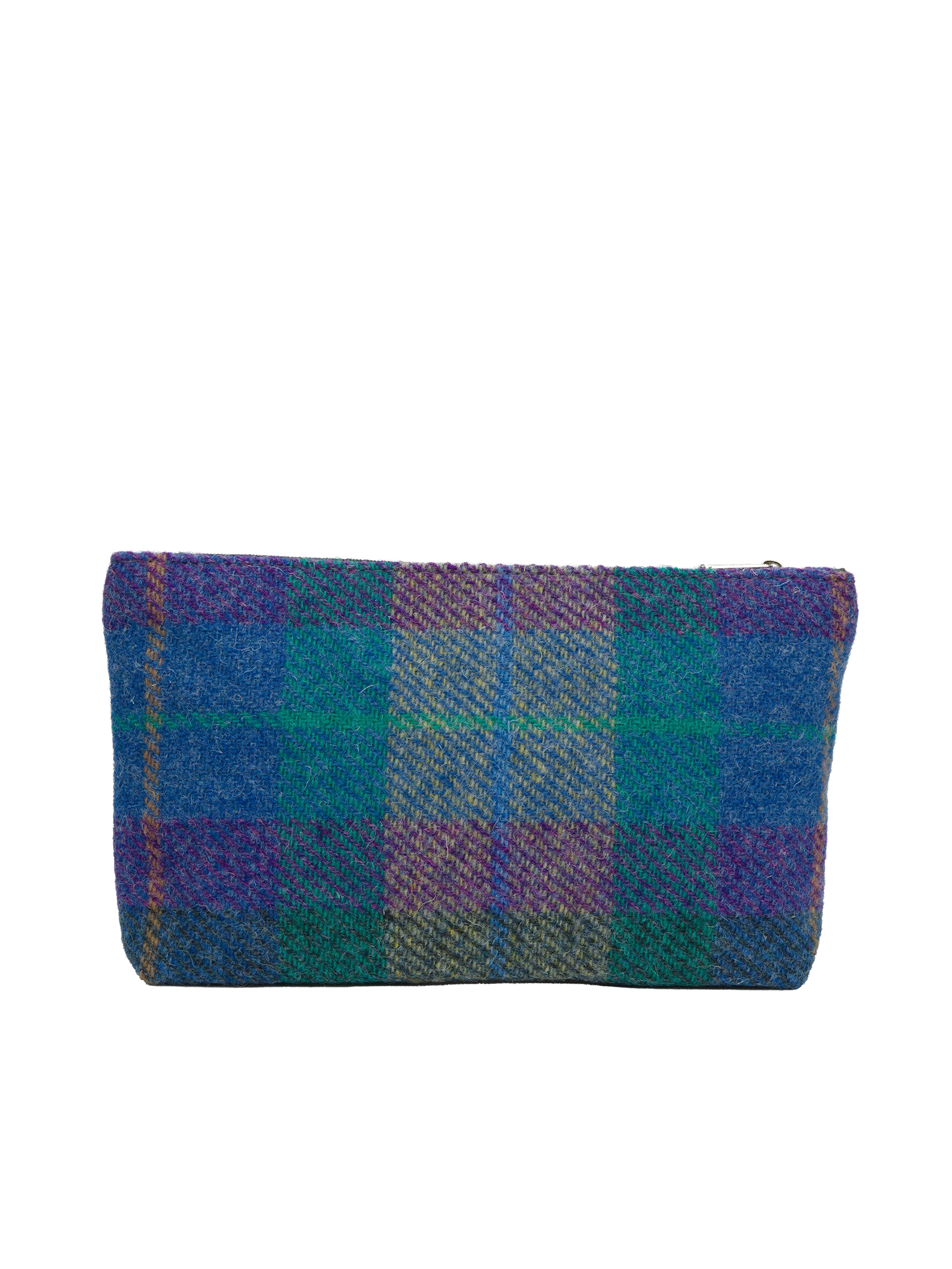 Harris Tweed Cosmetic Bag - A085 (Black Leather) - Image 3