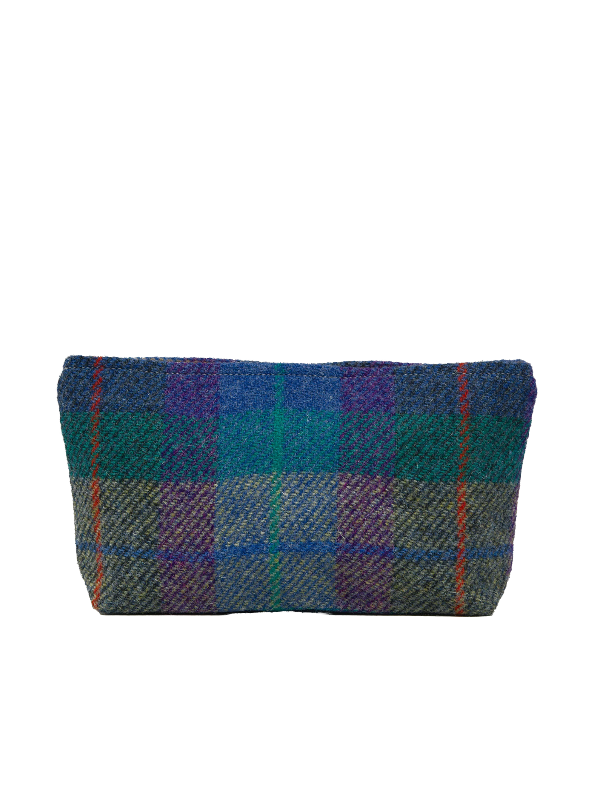 Harris Tweed Cosmetic Bag - A085 (Tan Leather) - Image 3