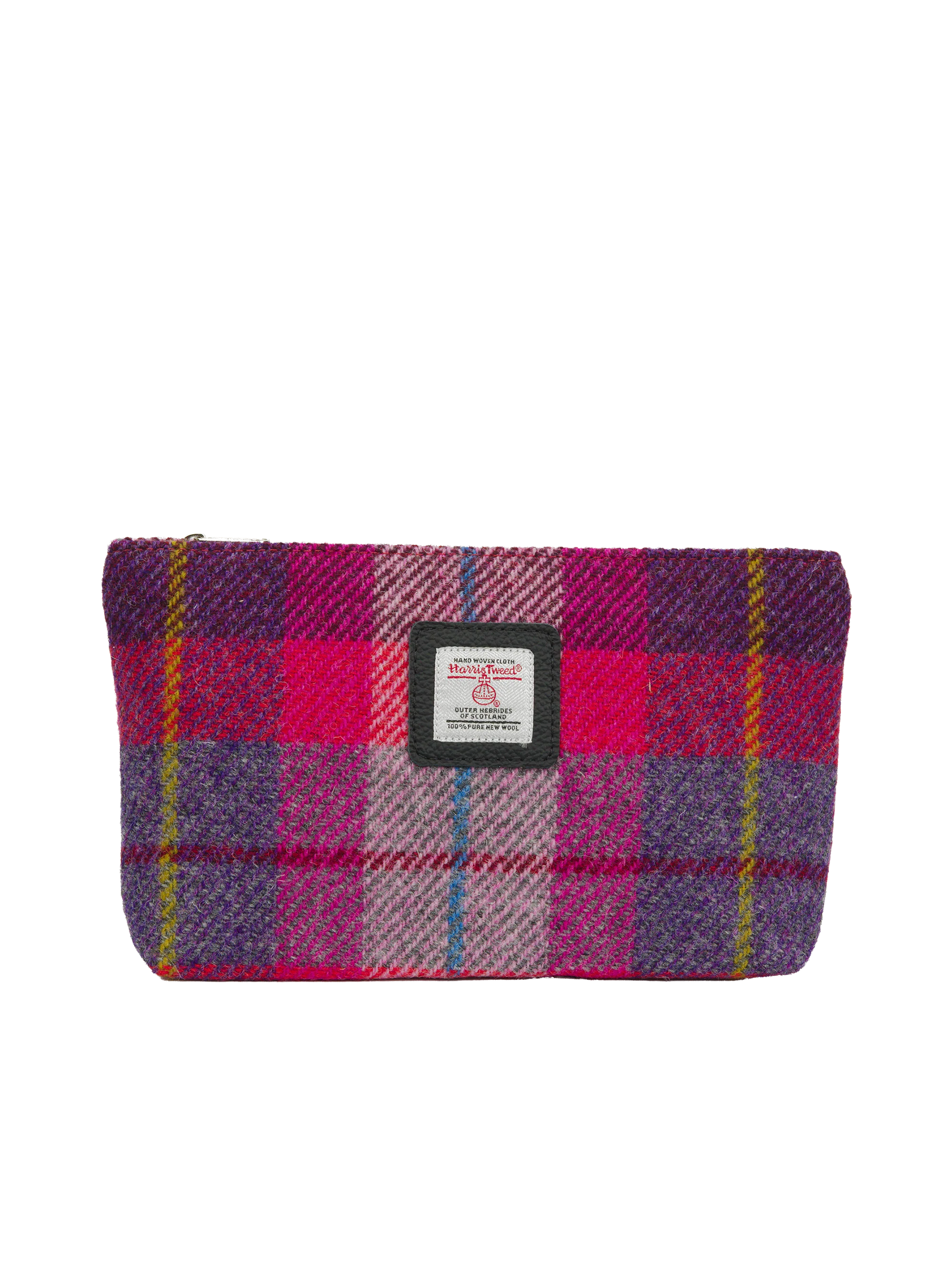Harris Tweed Cosmetic Bag - A088 (Black Leather)
