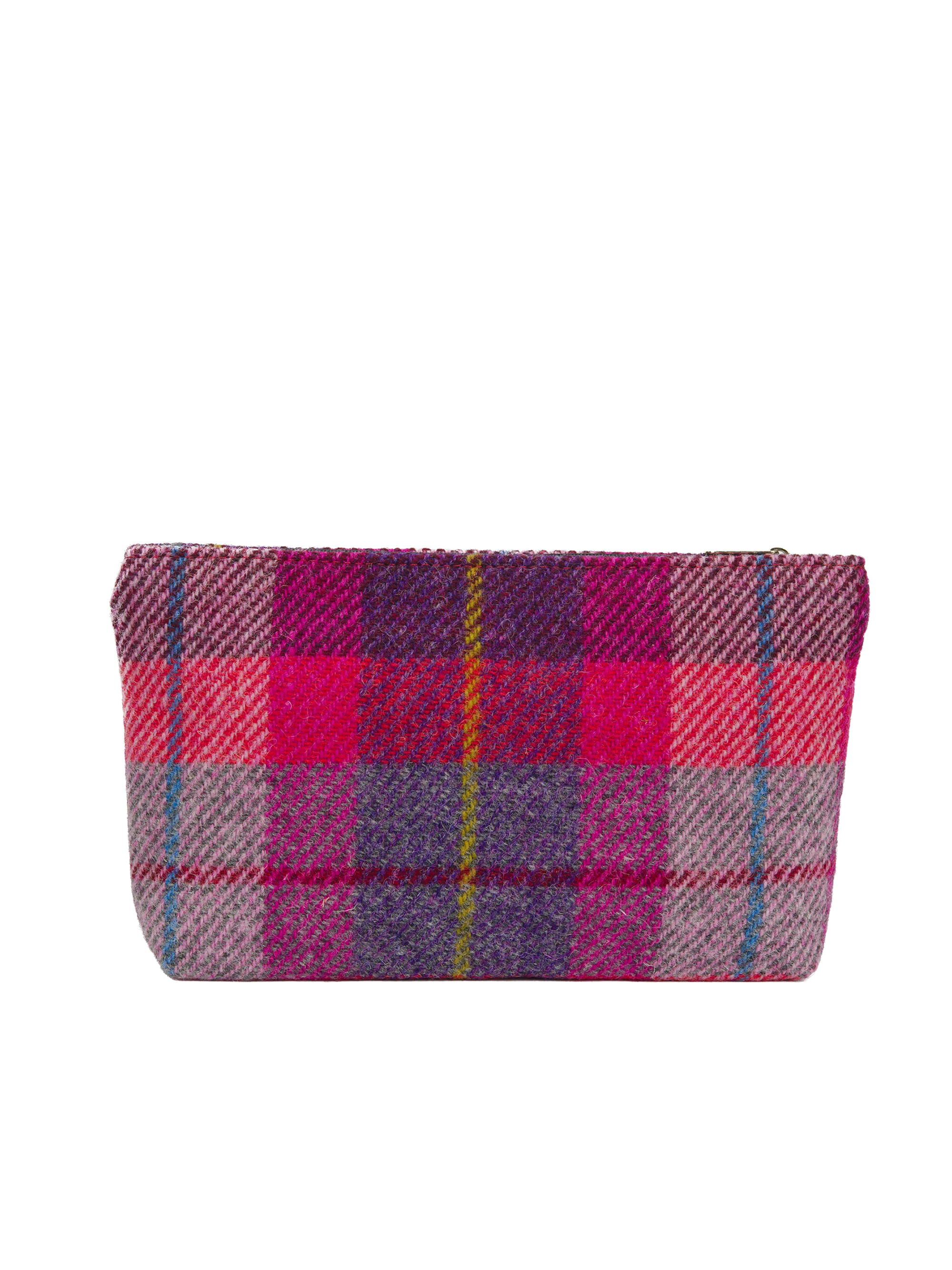 Harris Tweed Cosmetic Bag - A088 (Black Leather) - Image 3
