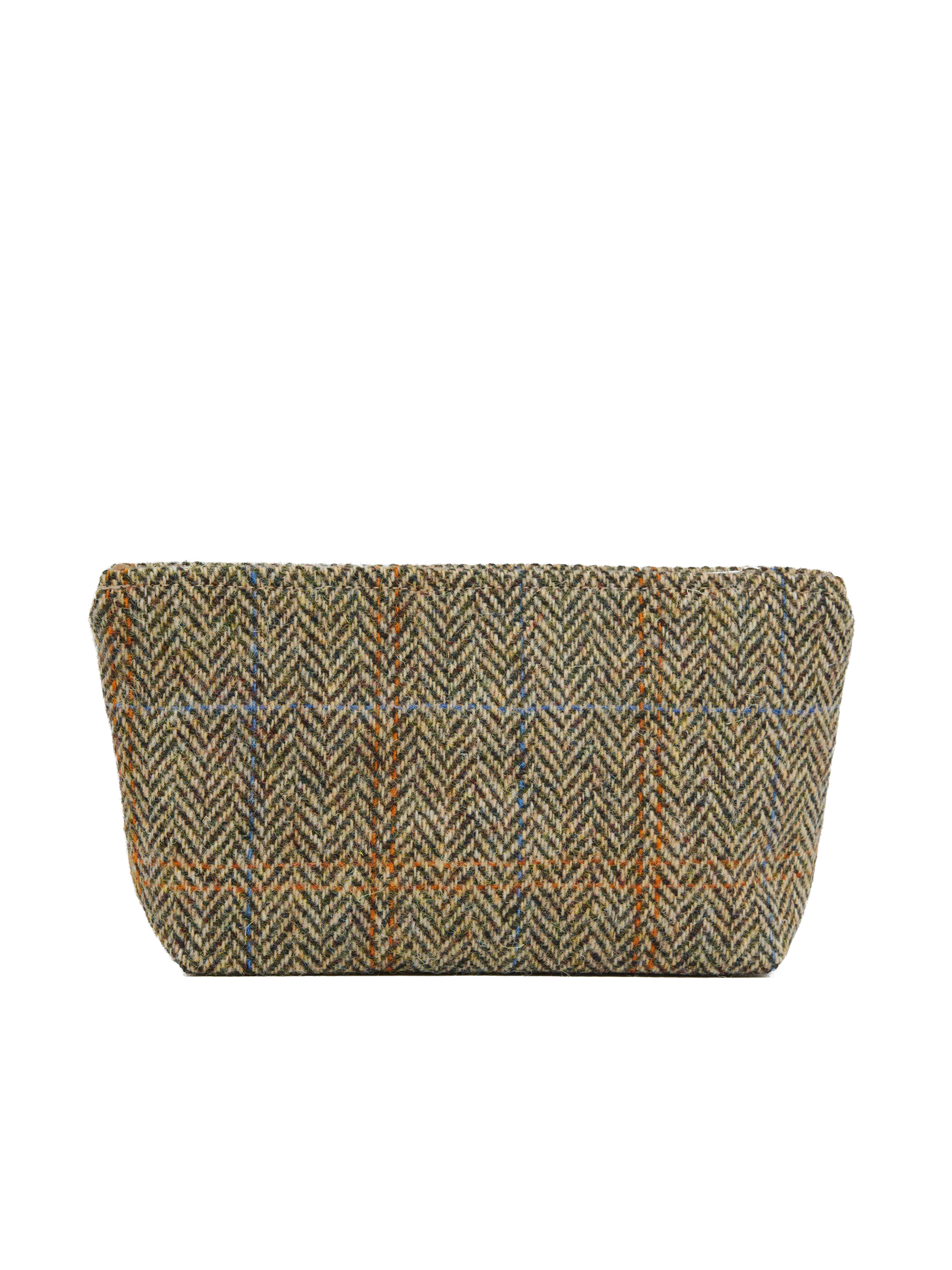 Harris Tweed Cosmetic Bag - HB133 (Tan Leather) - Image 3
