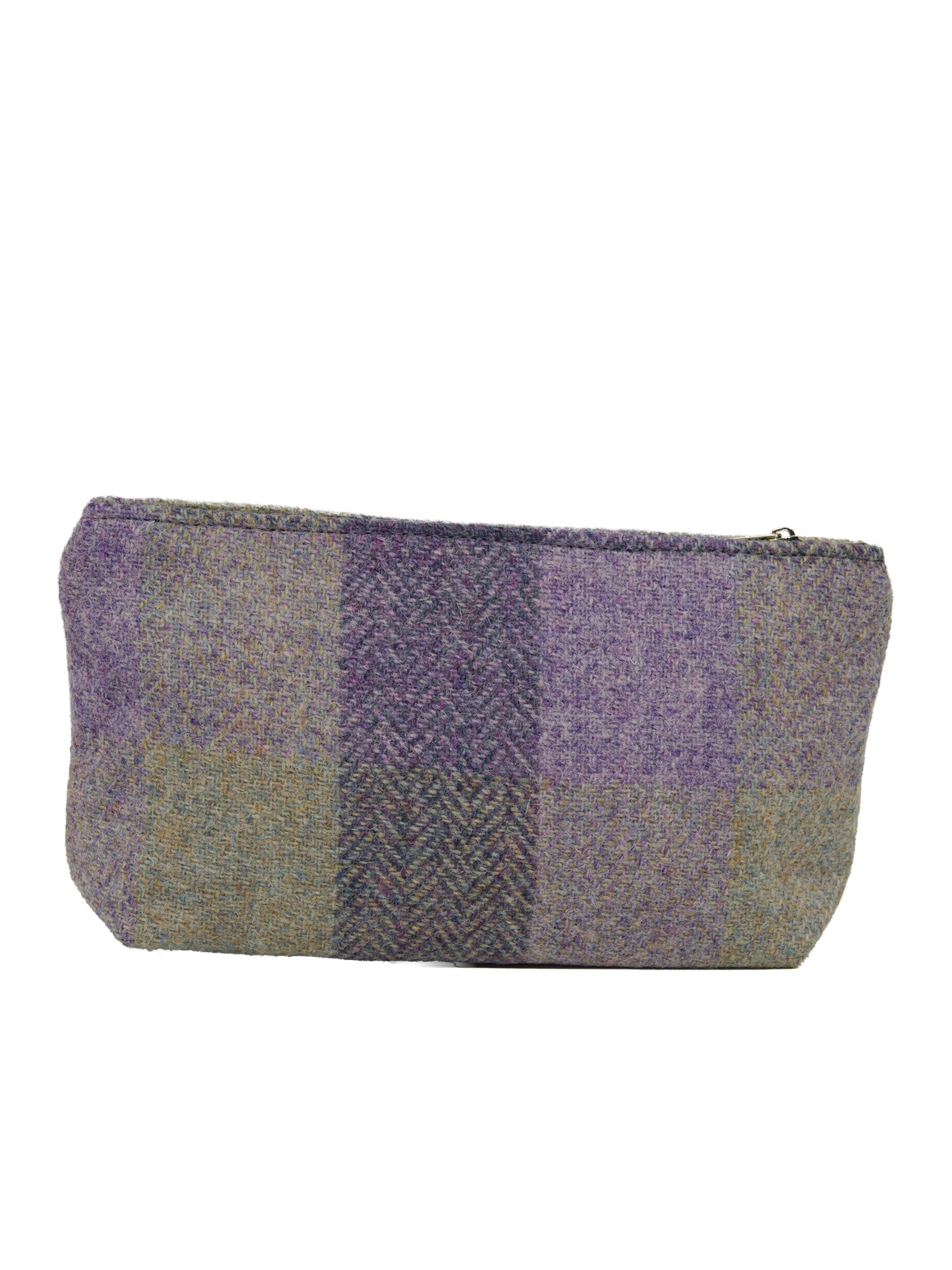 Harris Tweed Cosmetic Bag - HB156 (Black Leather) - Image 3