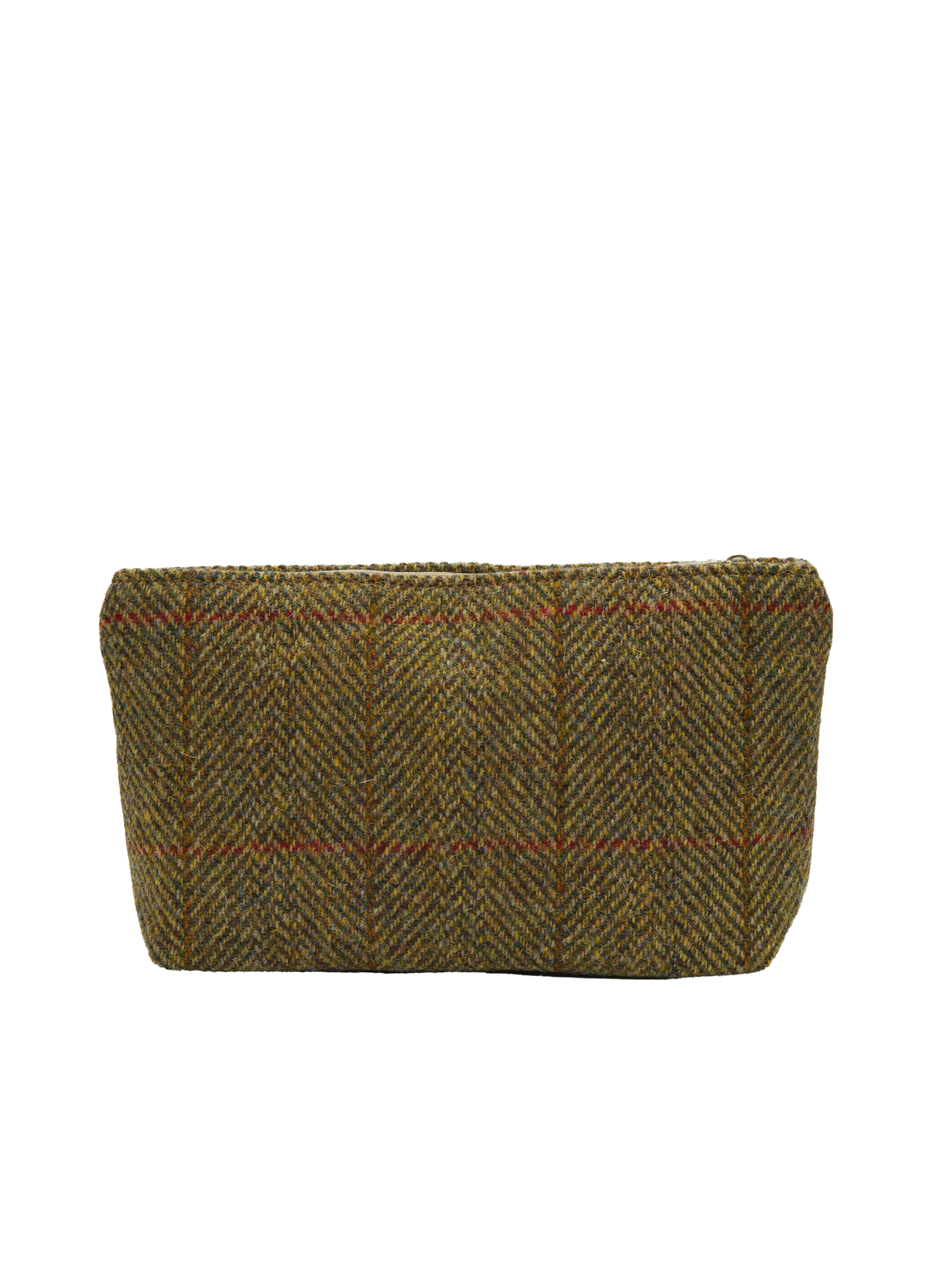 Harris Tweed Cosmetic Bag - HB67 (Tan Leather) - Image 3