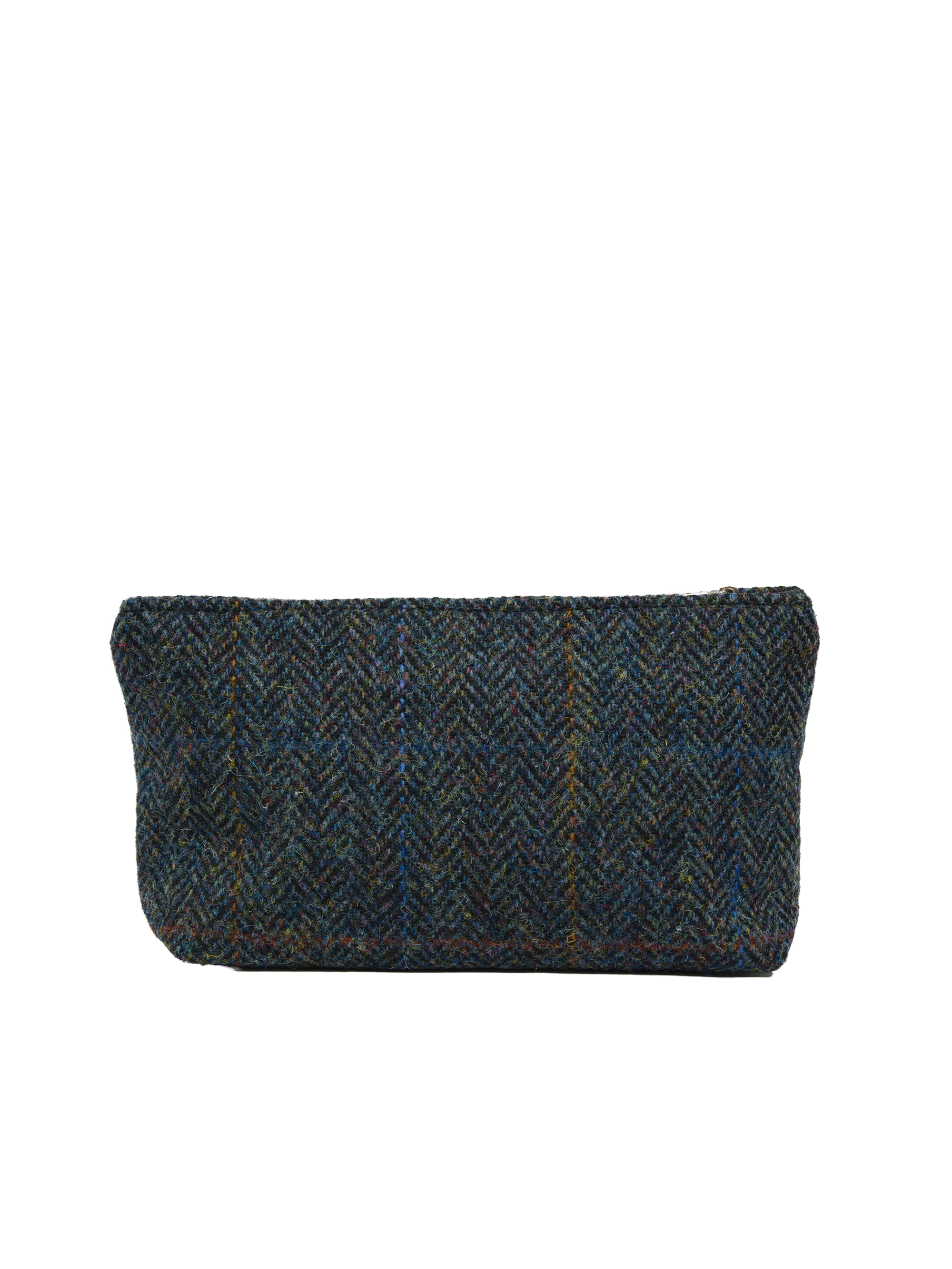 Harris Tweed Cosmetic Bag - HB80 (Black Leather) - Image 3