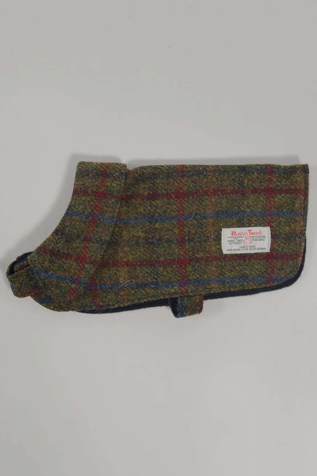 Harris Tweed Cosy Dog Coat - Green/Burgundy Multi Prices From
